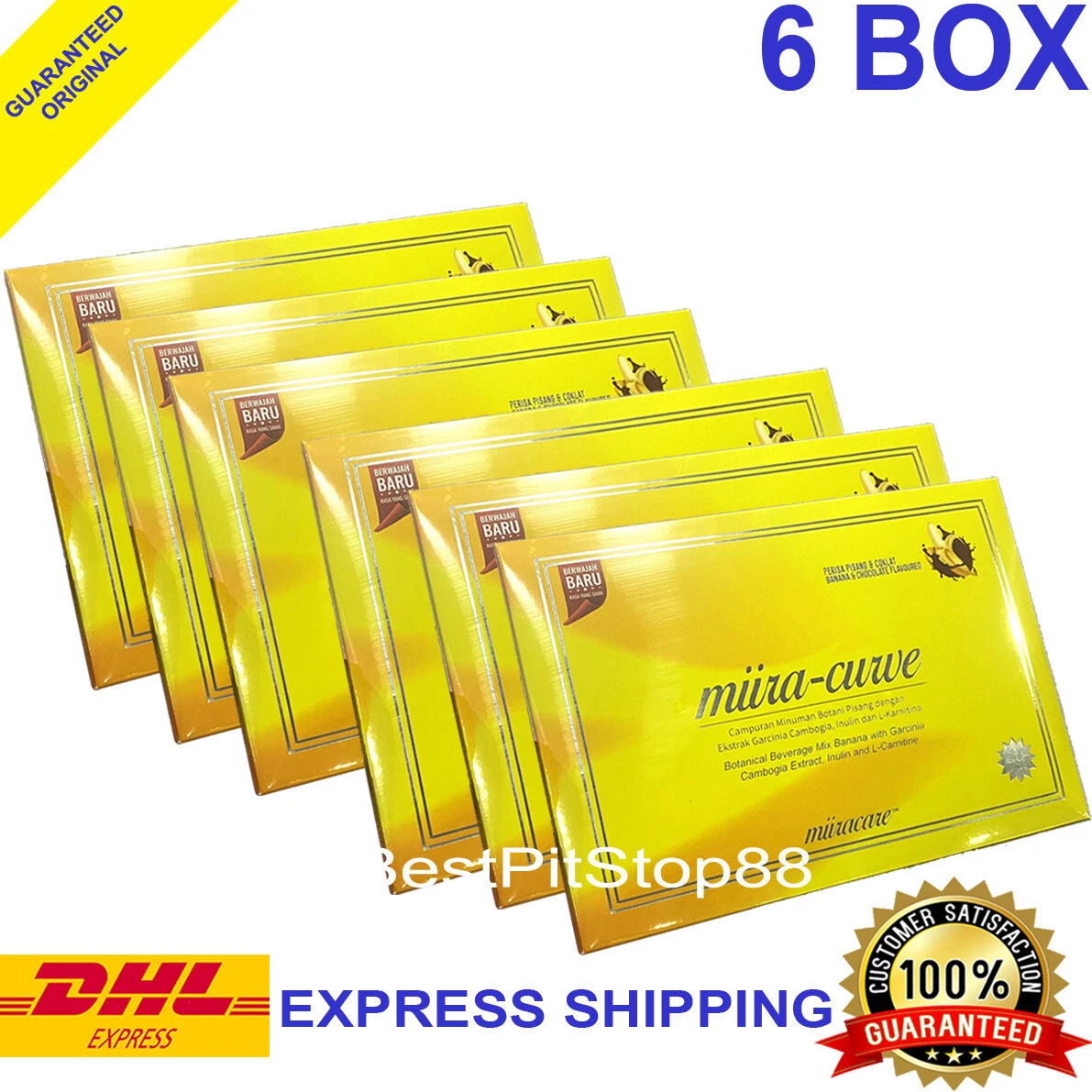 6x Miira-Curve by Revoobit International Slimming Weight Loss 24 Sachets Per Box