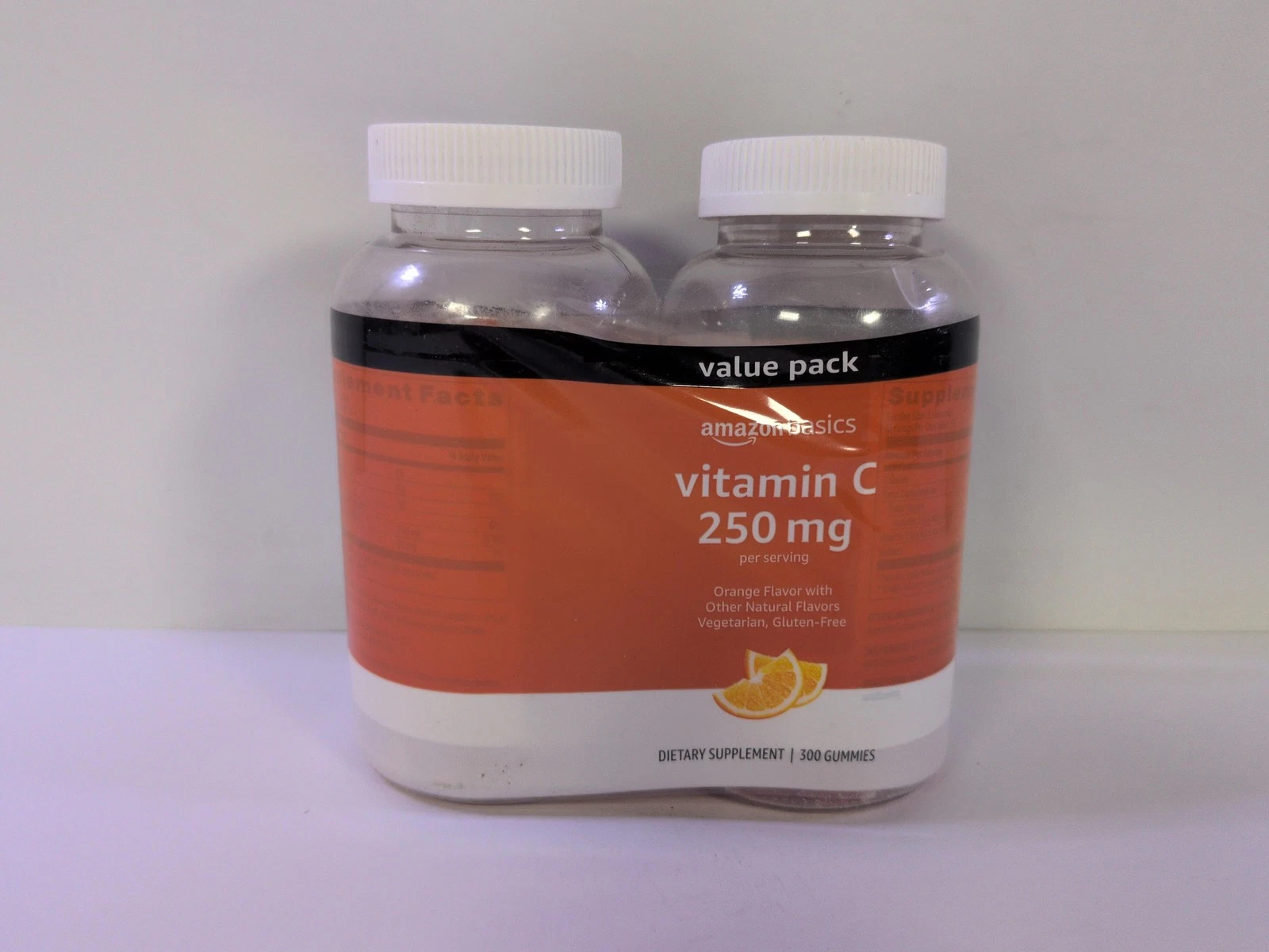 Amazon Basics Vitamin C 250 mg Gummies Orange 300 150 Count Pack of 2 Exp 10/25