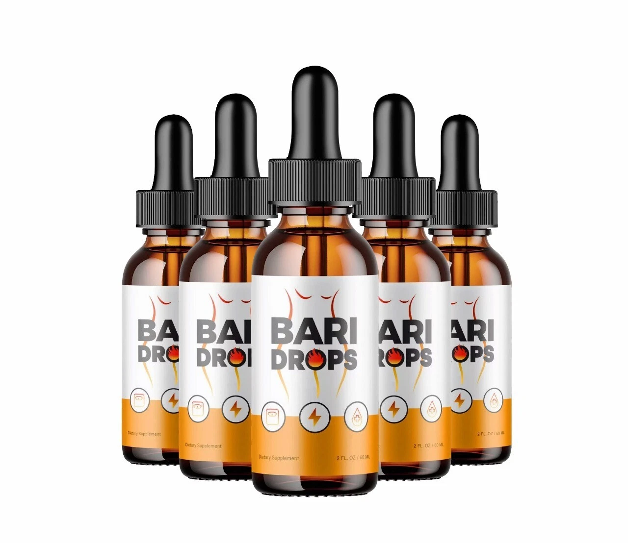 (5 Pack) Bari Drops For Weight Loss Extract Review, Bari Drop Lose Fat (10 oz)
