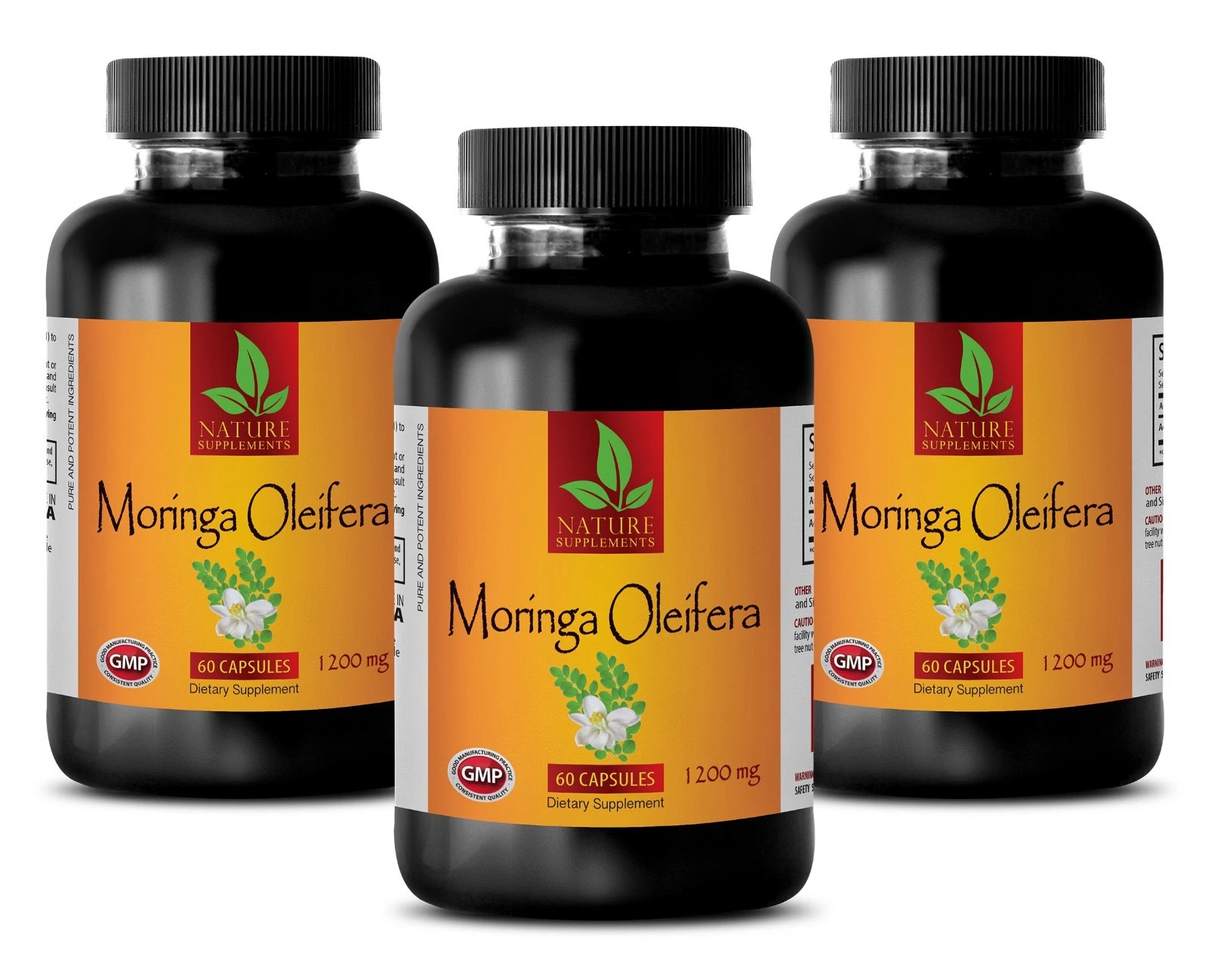 Weight Loss Slimming Pills - Moringa Oleifera Extract - Fat Burner - 3 Bottles