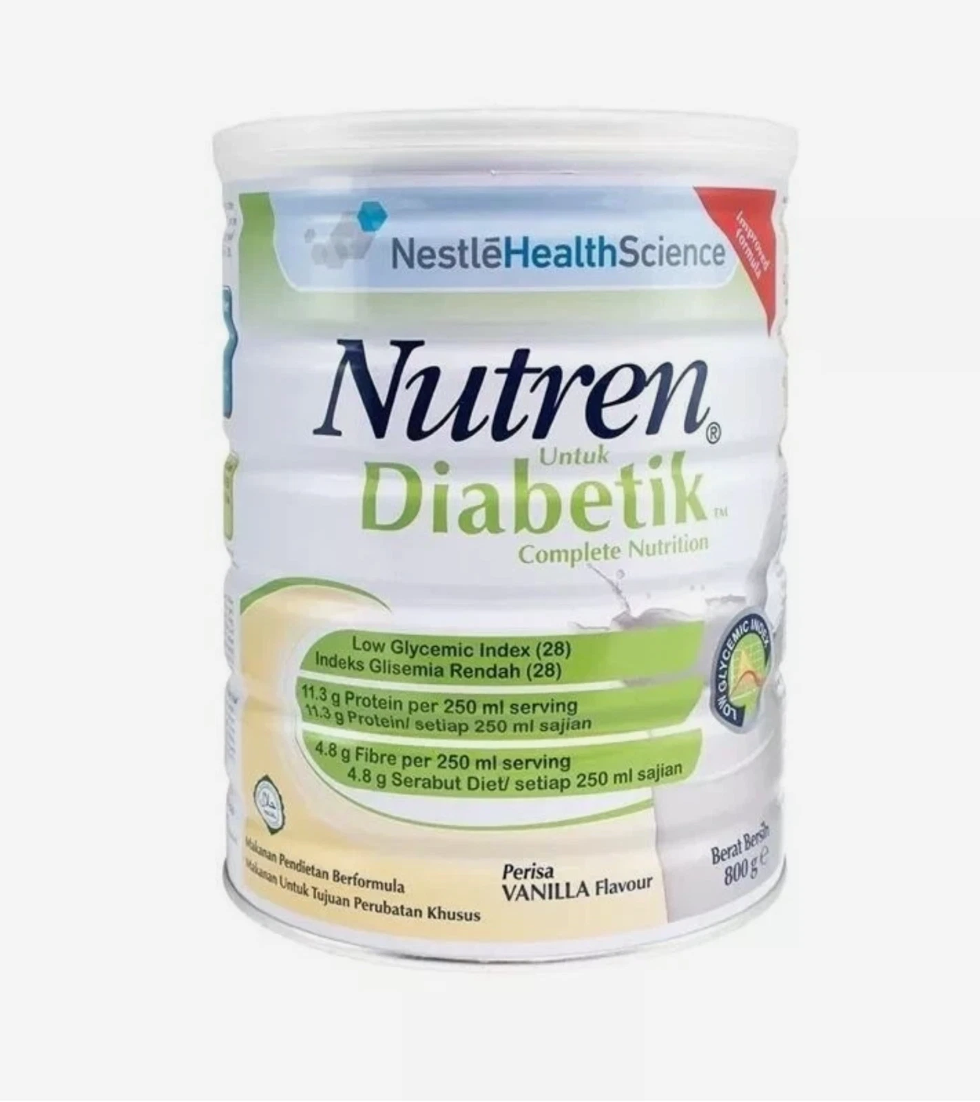 2x Nestle Nutren for Diabetic 800g Vanilla Complete Nutrition Express Ship