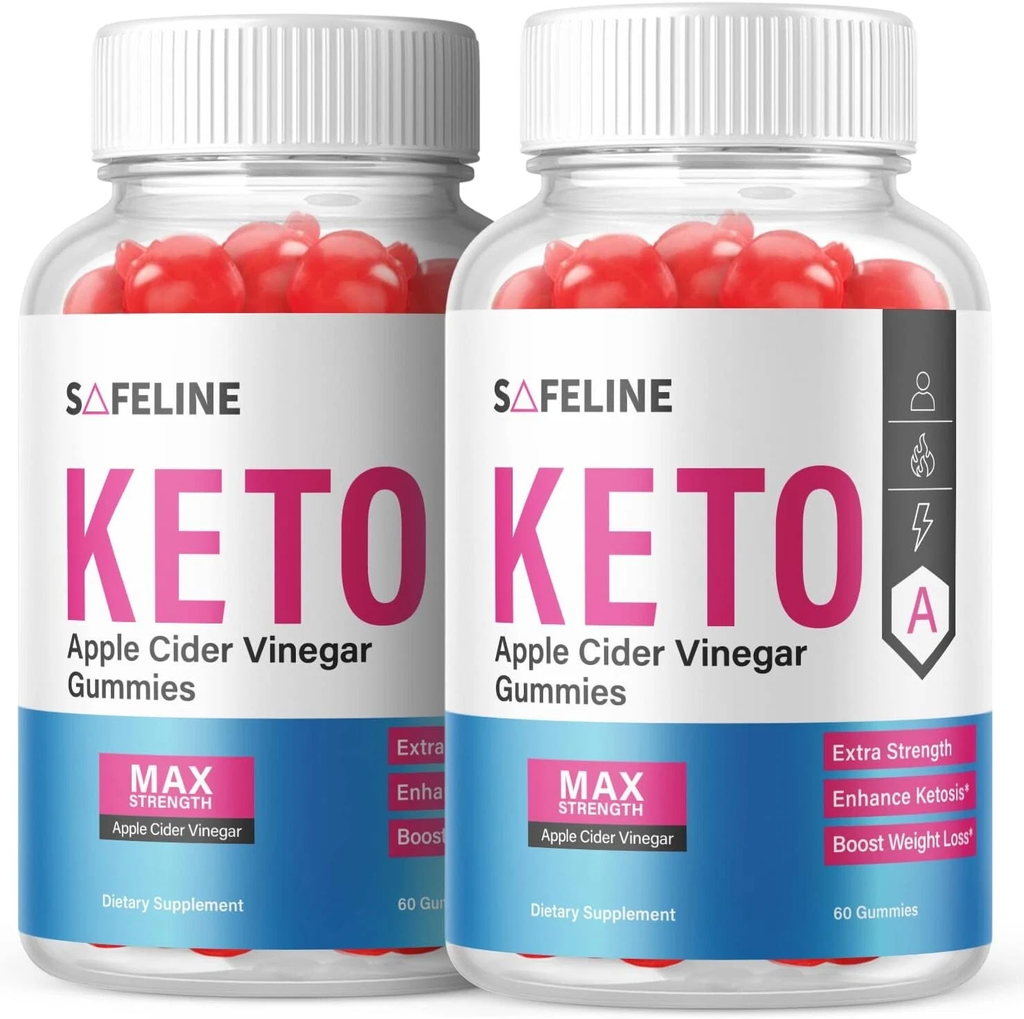 2 Pack - Safeline Keto ACV Gummies - Vegan, Weight Loss Supplement - 120 Gums