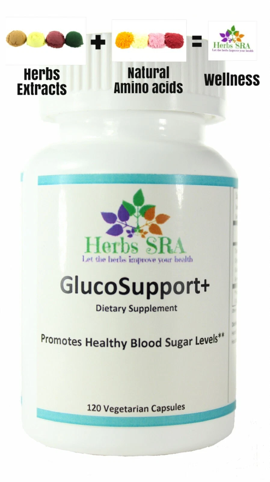 GLUCOSE SUPPORT 120 Capsules Reduce Sugar in the Blood, Glucose Reducer Natural