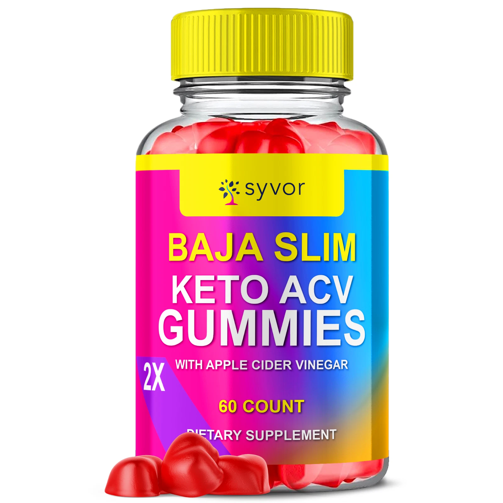 Baja Slim Keto ACV Gummies BajaSlim Maximum Strength Vitamin Formula 60 Gummies