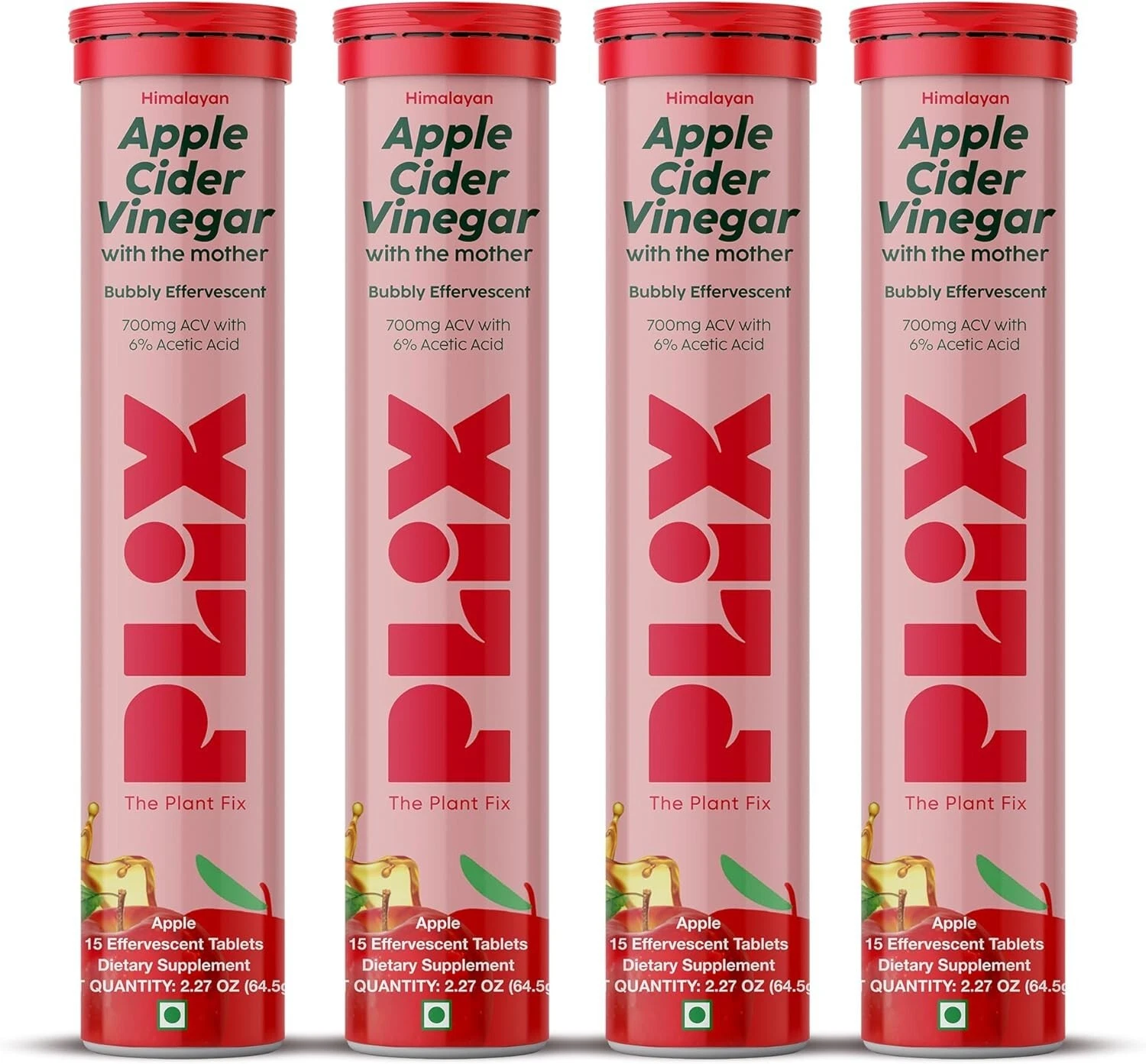 PLIX Apple Cider Vinegar Effervescent Tablets with The Mother - 700mg