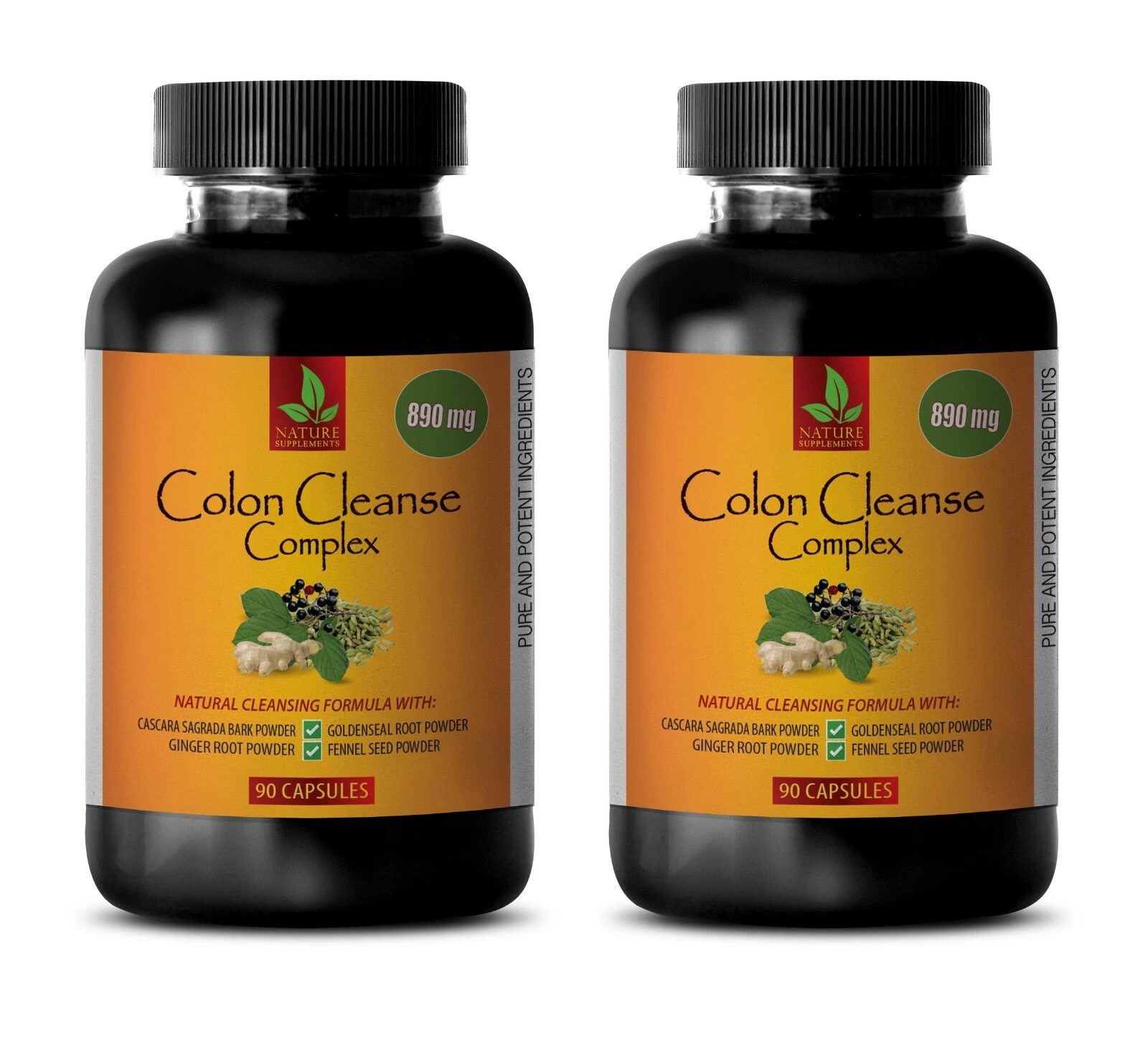 body cleanse - COLON CLEANSE COMPLEX - anti diarrheal - 2 Bottles 180 Capsules