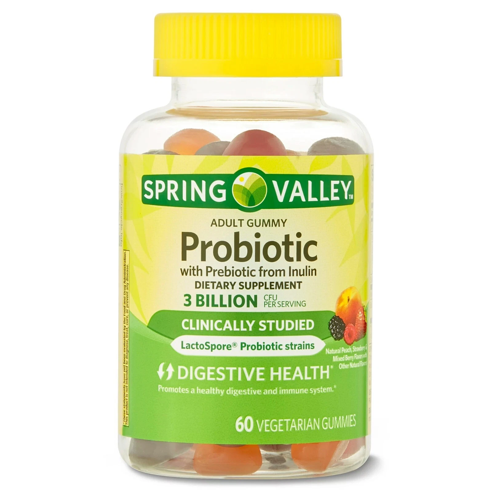 Spring Valley Adult Probiotic + Prebiotic Gummies Dietary Supplement 60 Count