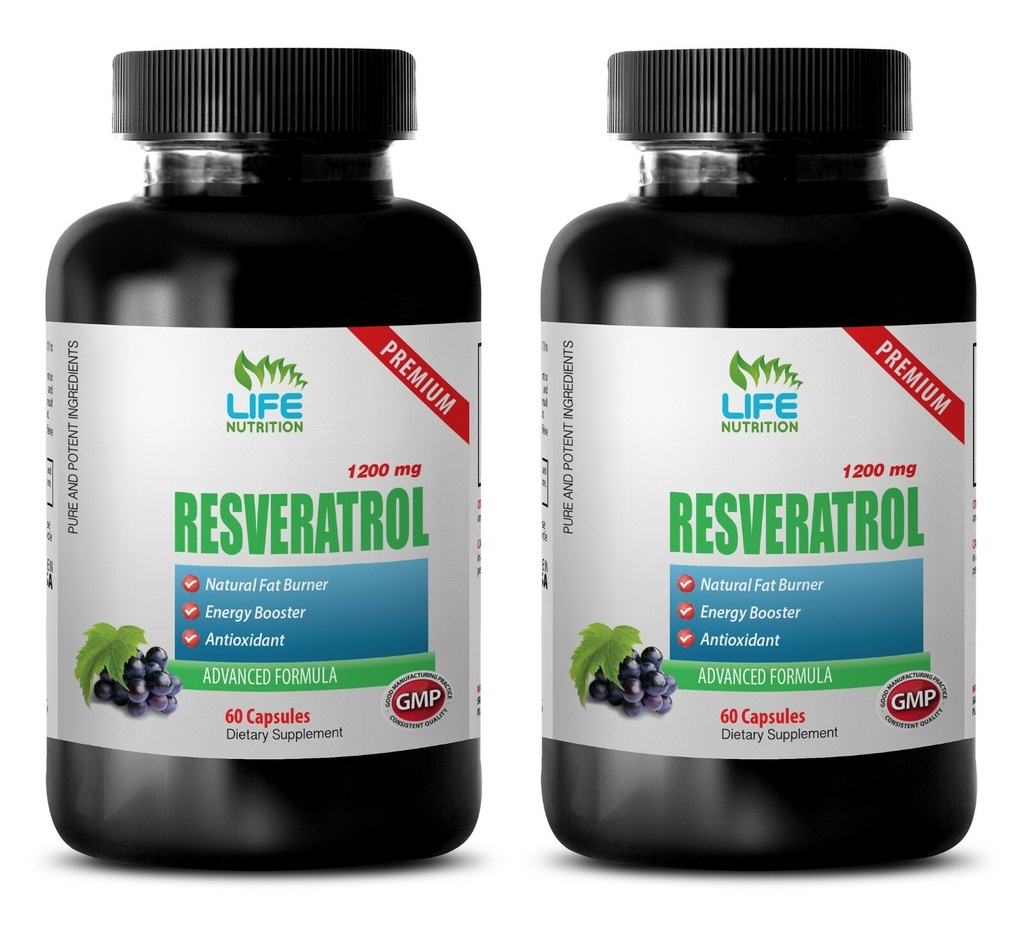 dietary supplement - RESVERATROL 1200mg - weight loss pills 2 Bottles