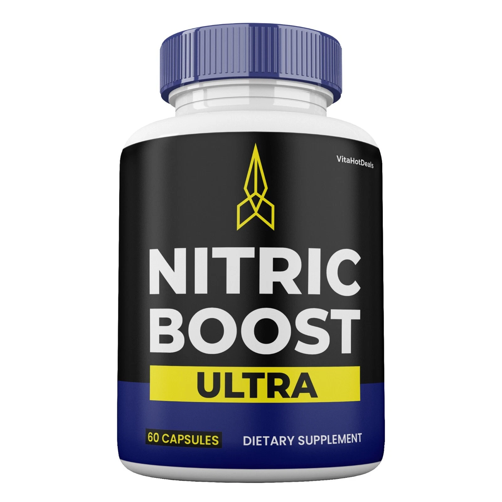 Nitric Boost Blood Flow Pills, Male Supplement, 1 Month Supply (1 Pack)