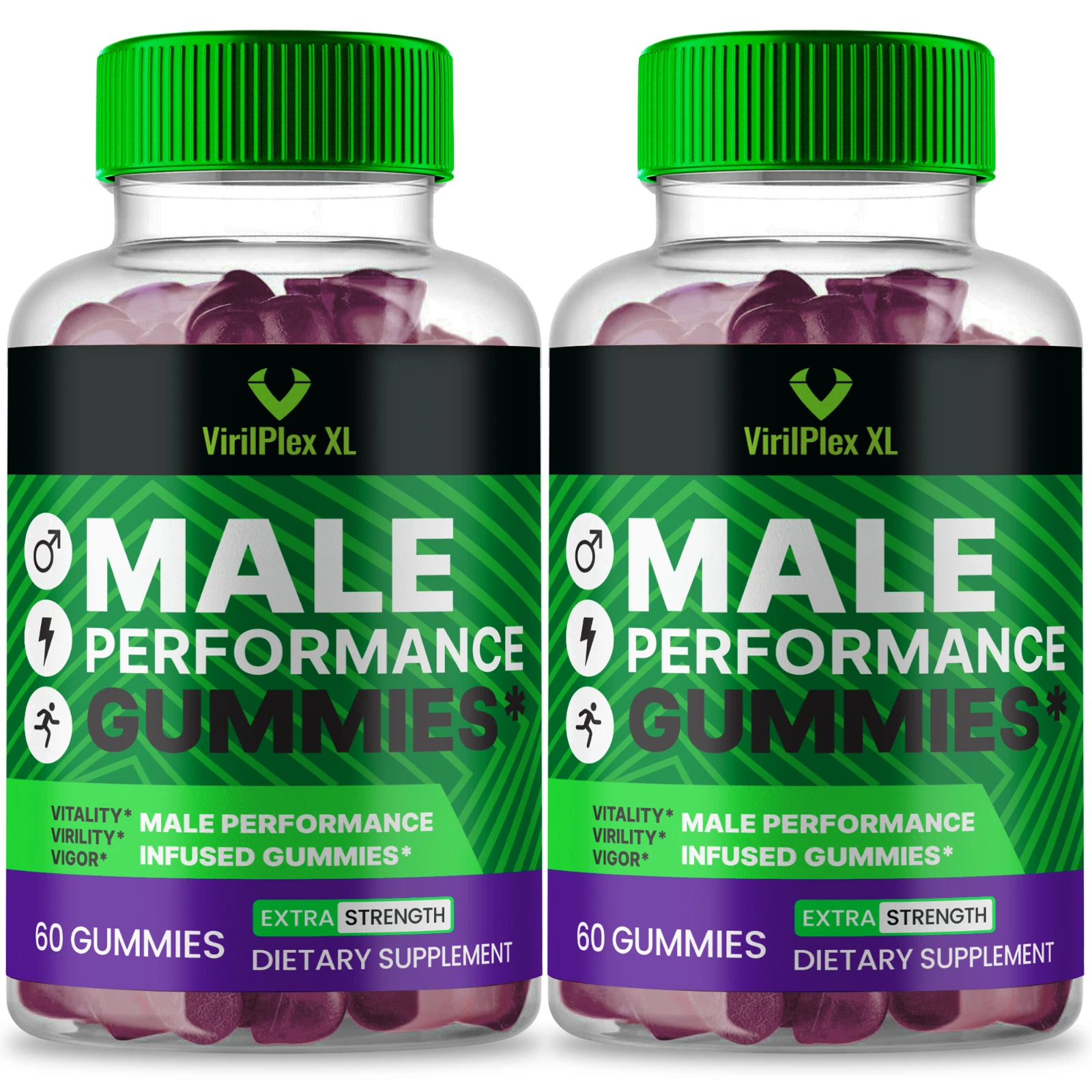 (2 Pack) VirilPlex XL Gummies for Men, Viril Plex XL Advanced Formula Male Gummy