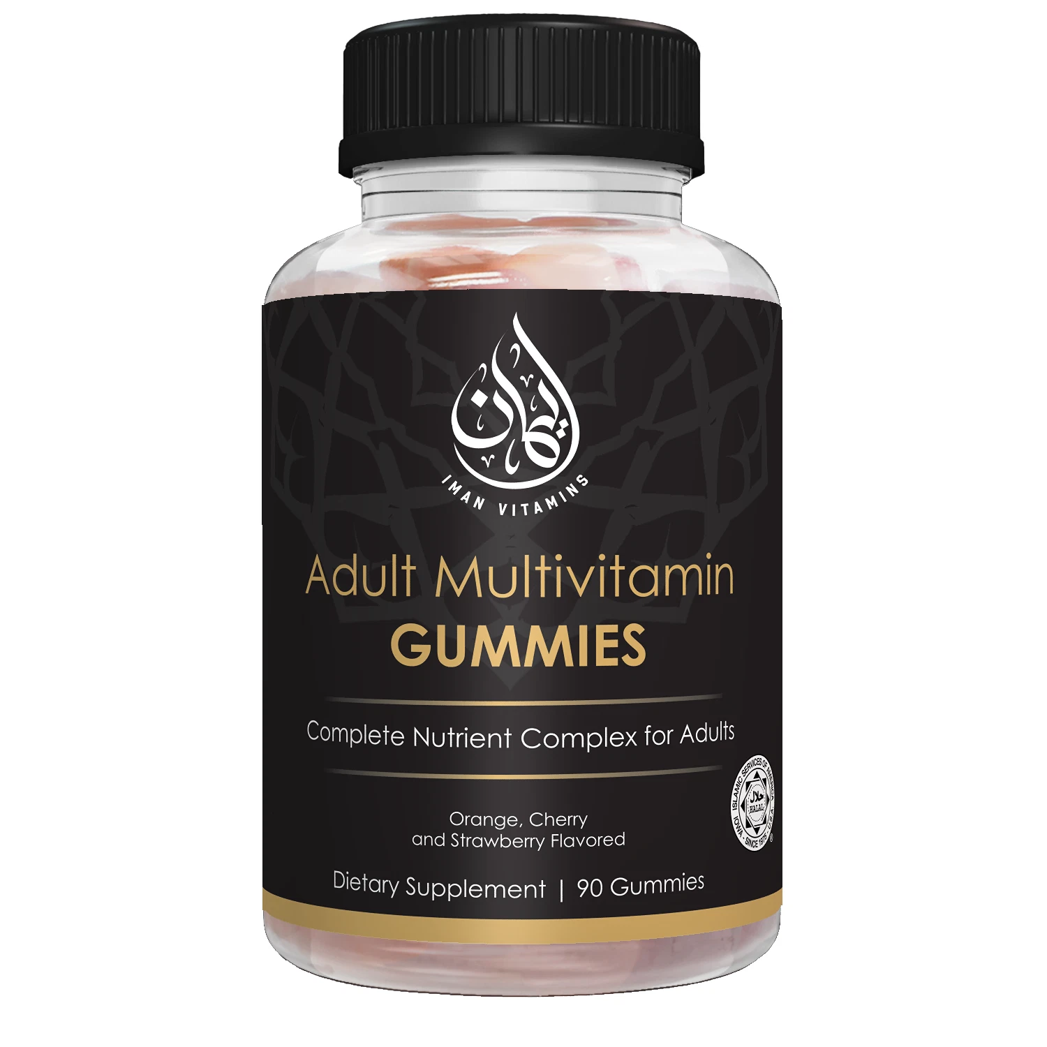 Iman Vitamins Halal Adult Multivitamin Gummies, Natural, 90 Gummies, Non-GMO