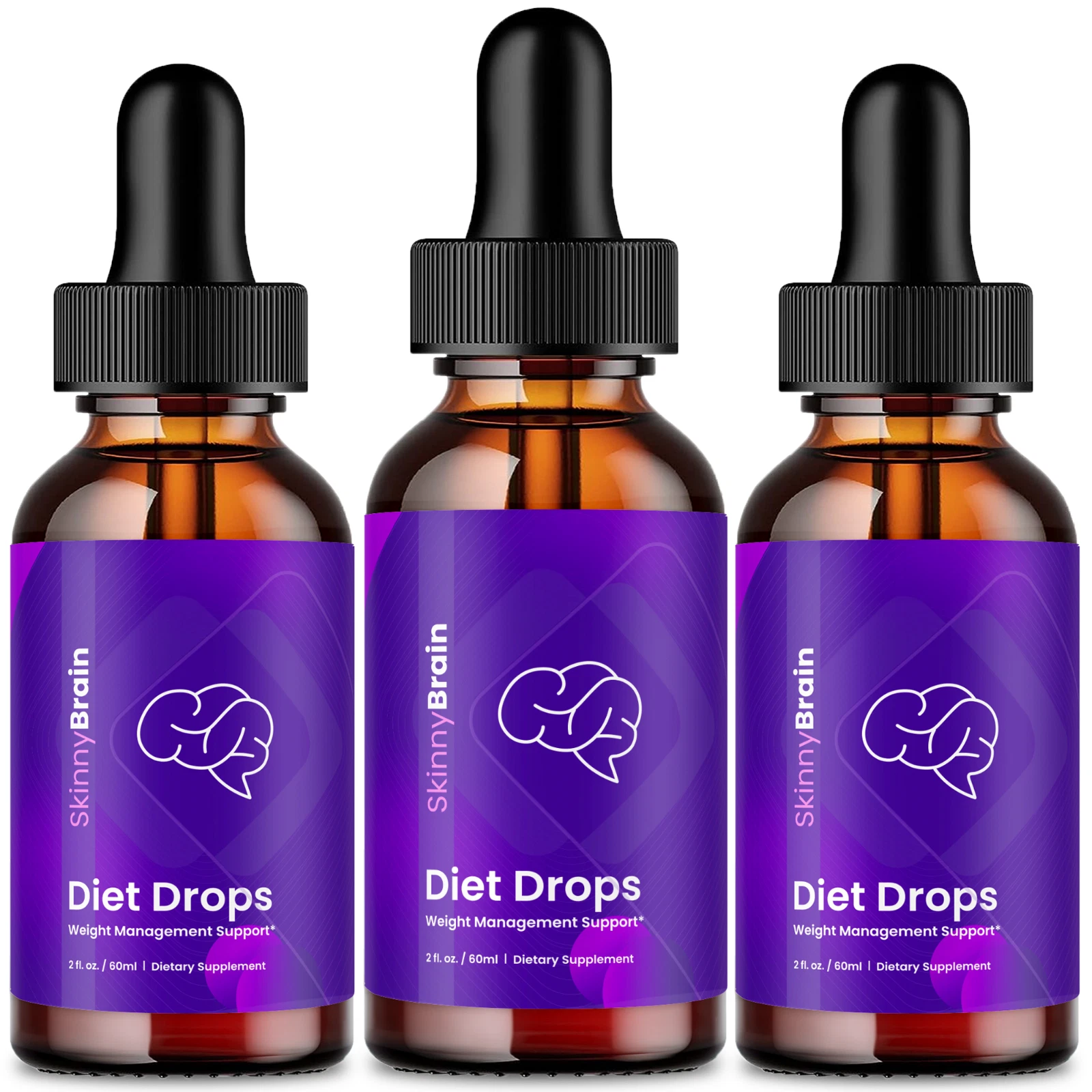 Skinny Brain Drops, Weight Management Liquid Drops for Men and Women (3 Pack)
