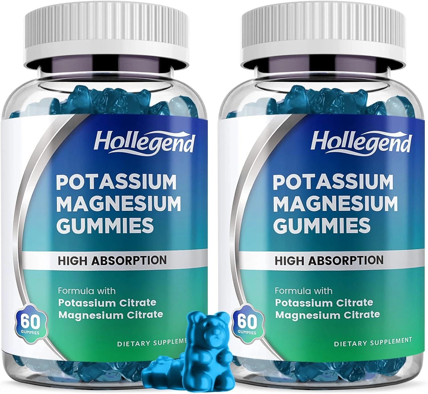 Potassium Magnesium Gummies, High Absorption Potassium Citrate 99Mg Magnesium...