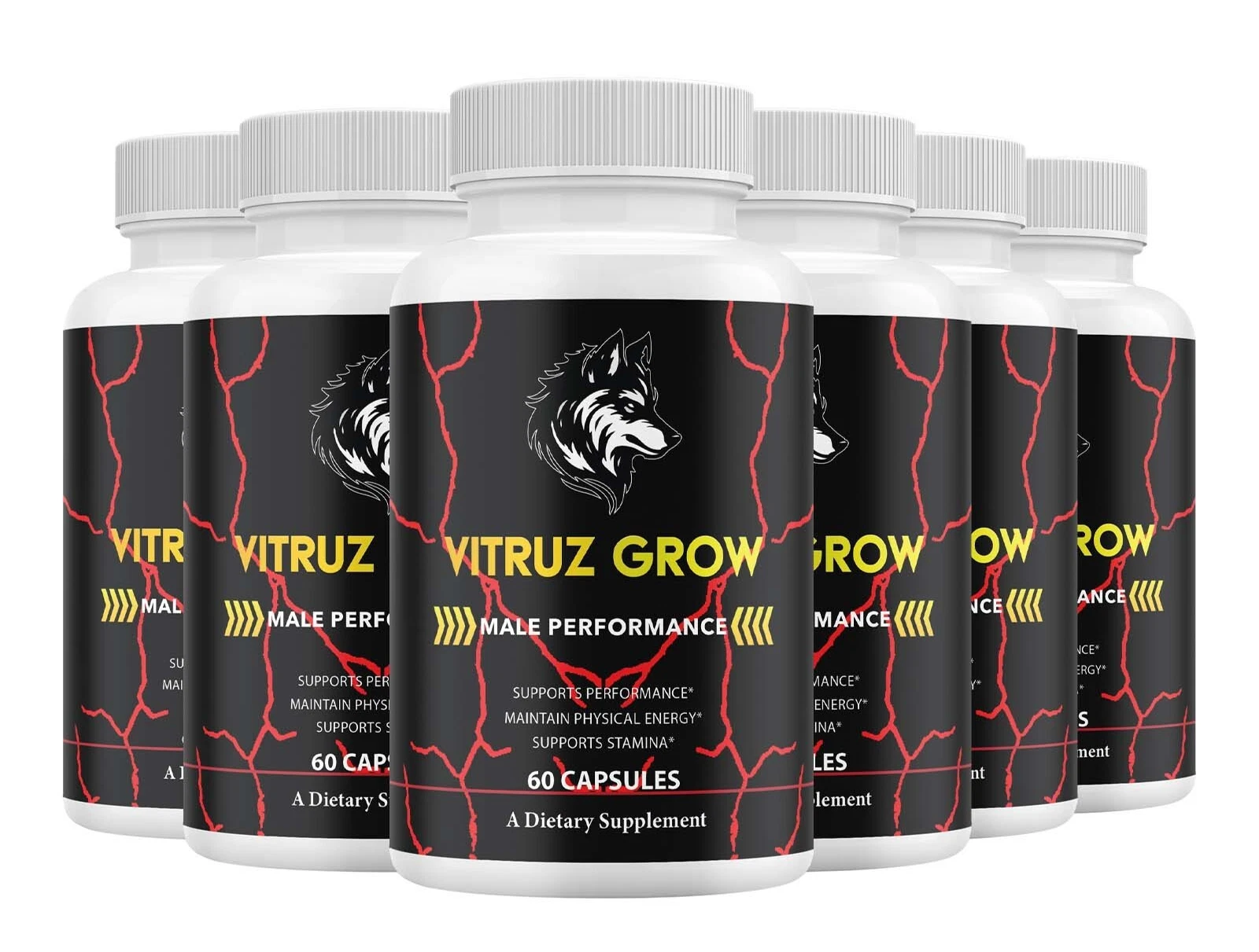 (6 Pack)Vitruz Grow Supplement,VitruzGrow Max Strength Male Performance Capsules