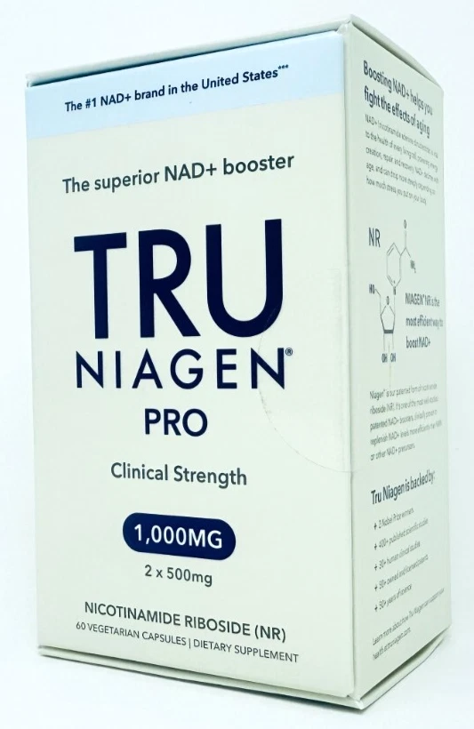 TRU NIAGEN PRO Clinical Strength 1000mg NAD+ Booster Supplement 60 Capsules