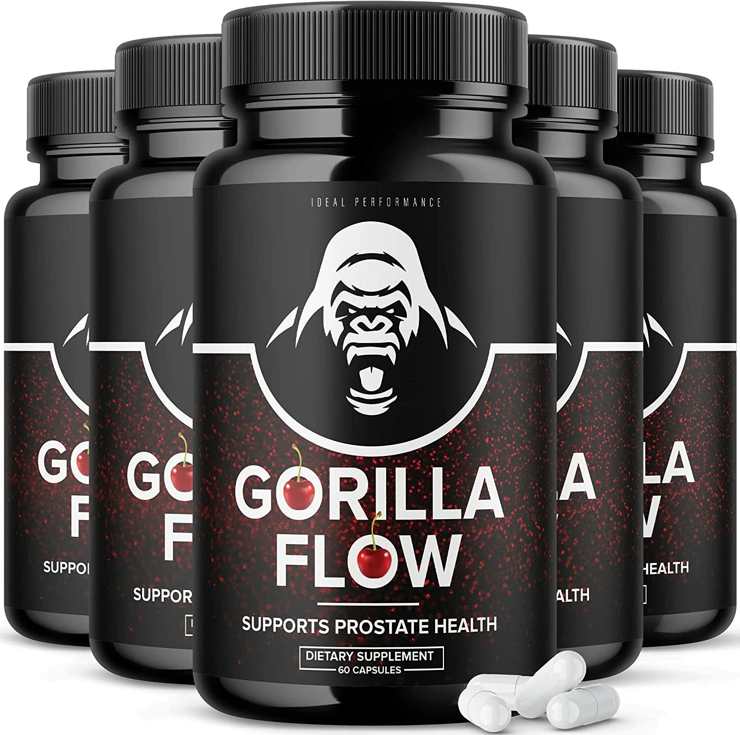 Gorilla Flow Prostate Supplement 300 Capsules (5 Pack)