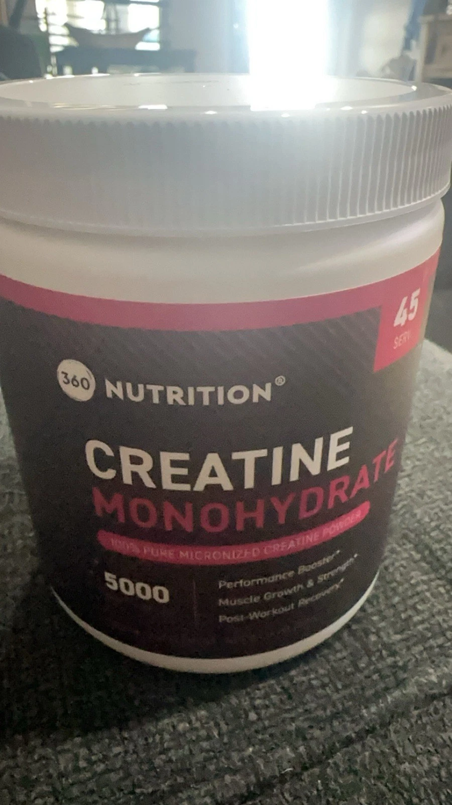 360 Nutrition Creatine Monohydrate – 5000 MG - 100% Micronized. 8 OZ Exp: 9/27