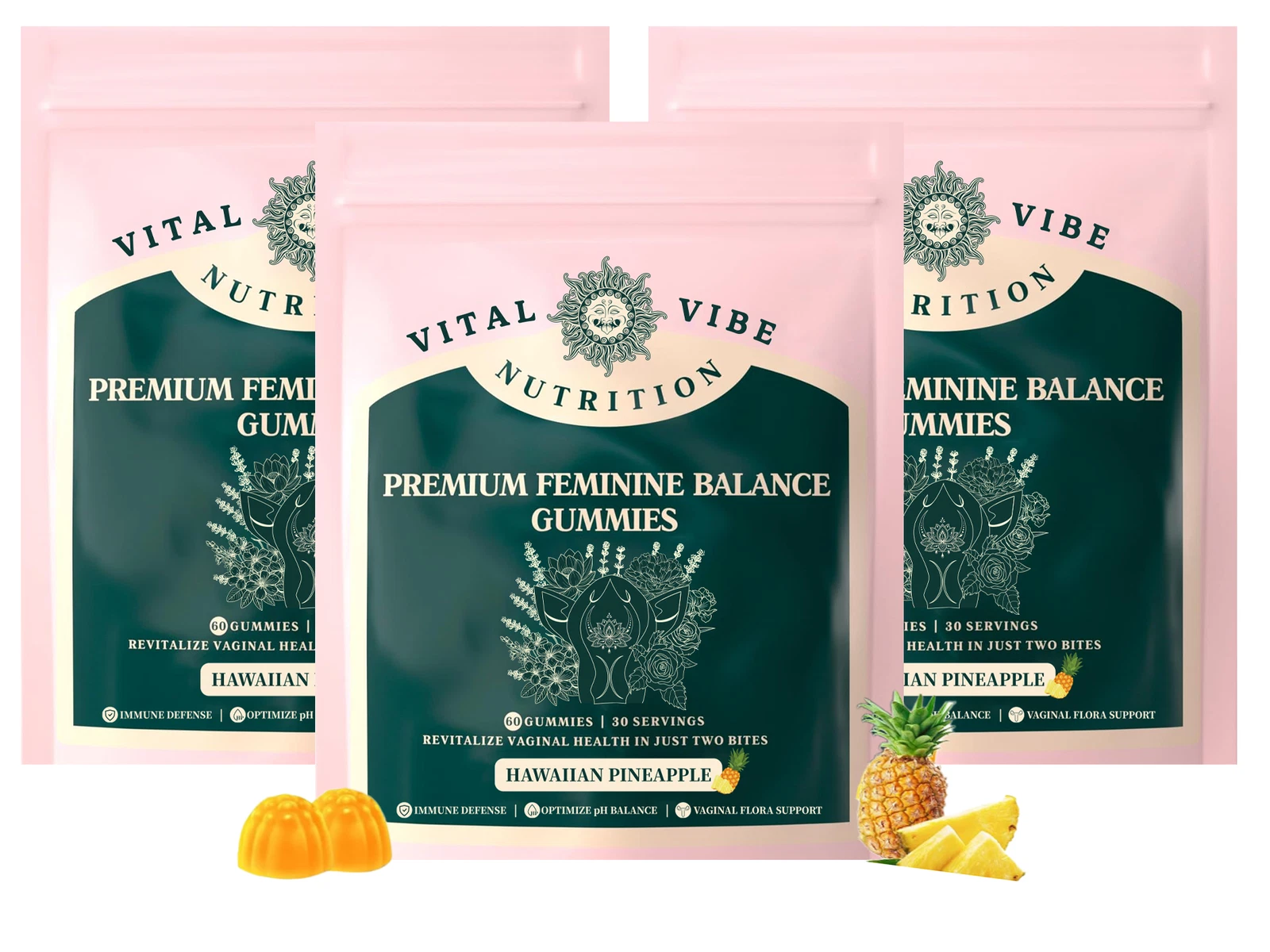 Feminine Balance Gummies - pH Maintenance & Vaginal Health (60ct)-US Stock