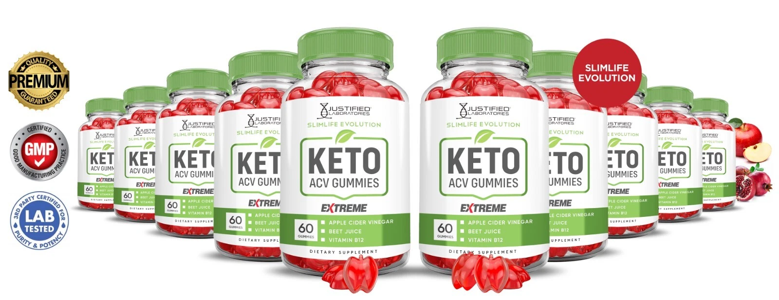 Slimlife Evolution Keto Extreme 2000MG ACV Gummies Slim Life Gummies 10 Pack