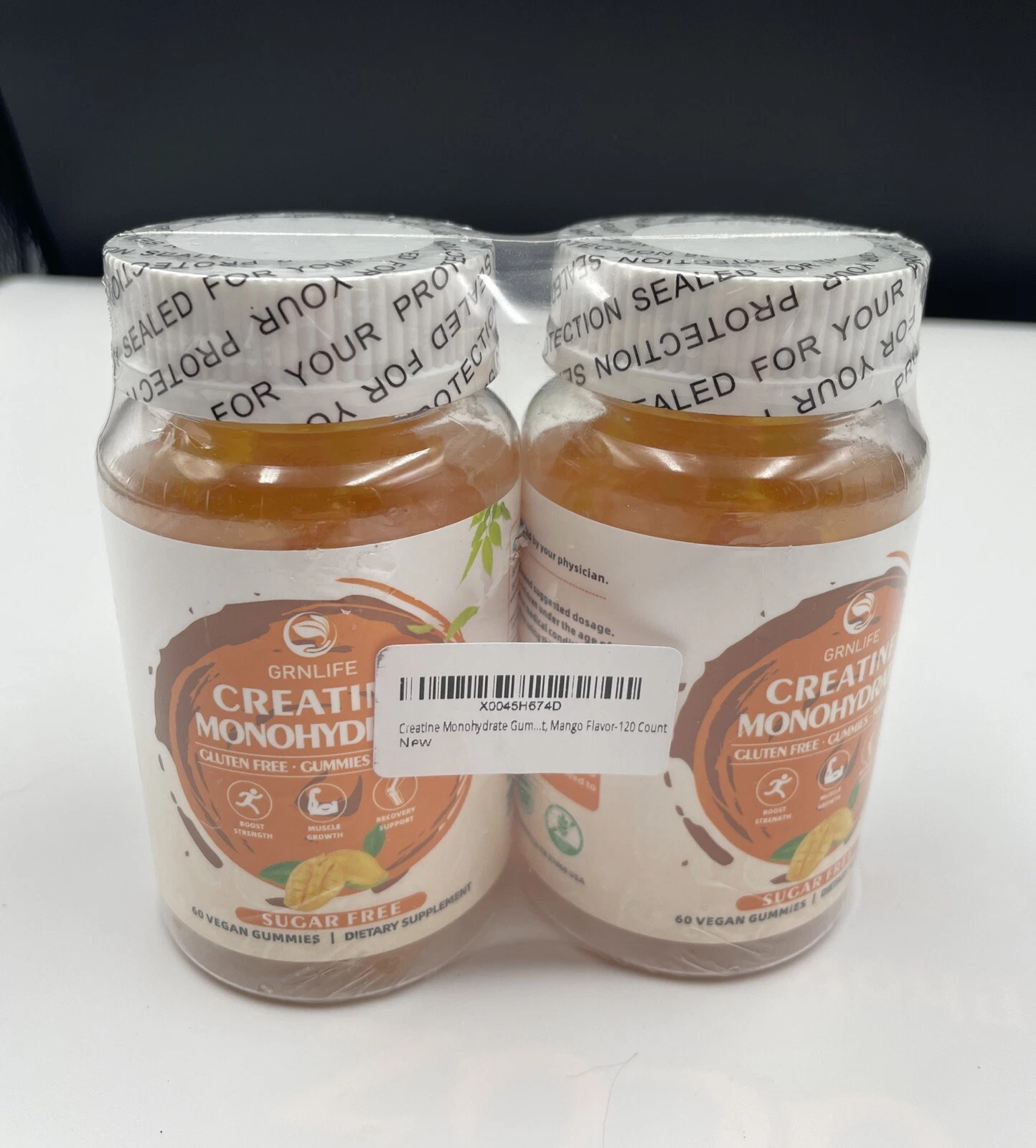 GRNLIFE Creatine Monohydrate Gummies 5000mg 120 ct EXP:11/10/26 Pineapple