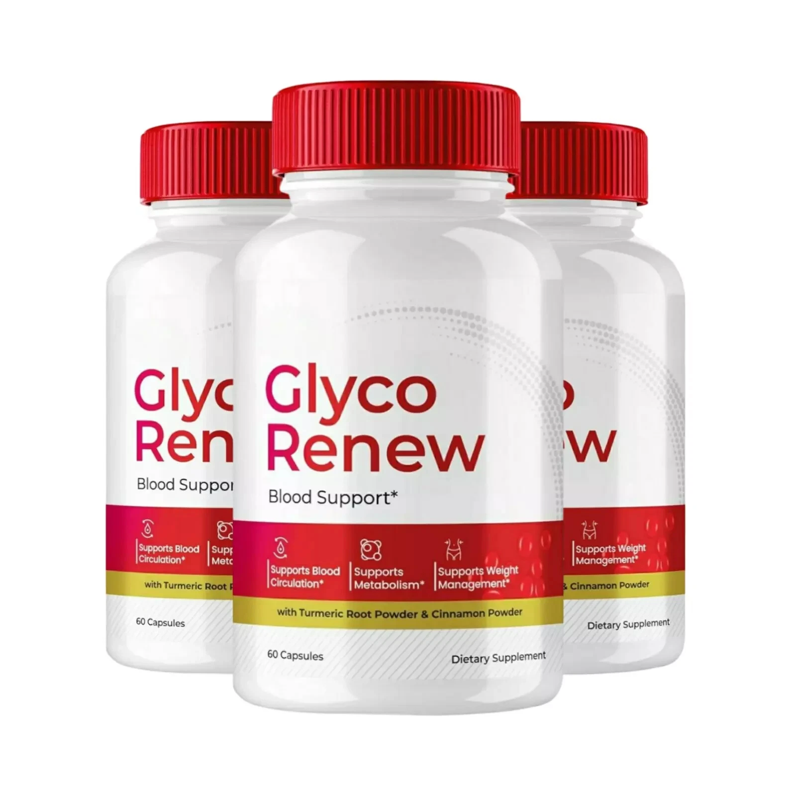 3-Pack Glyco Renew Advanced Blood Support for Healthy Blood Sugar 180 Capsules
