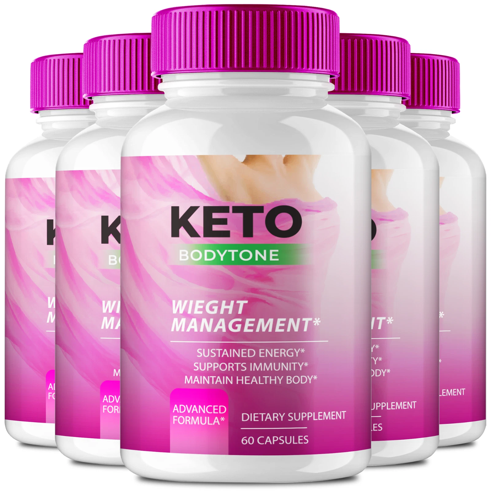 (5 Pack) Keto Bodytone Advanced Weight Loss Pills, Keto Body Tone Boosts Energy