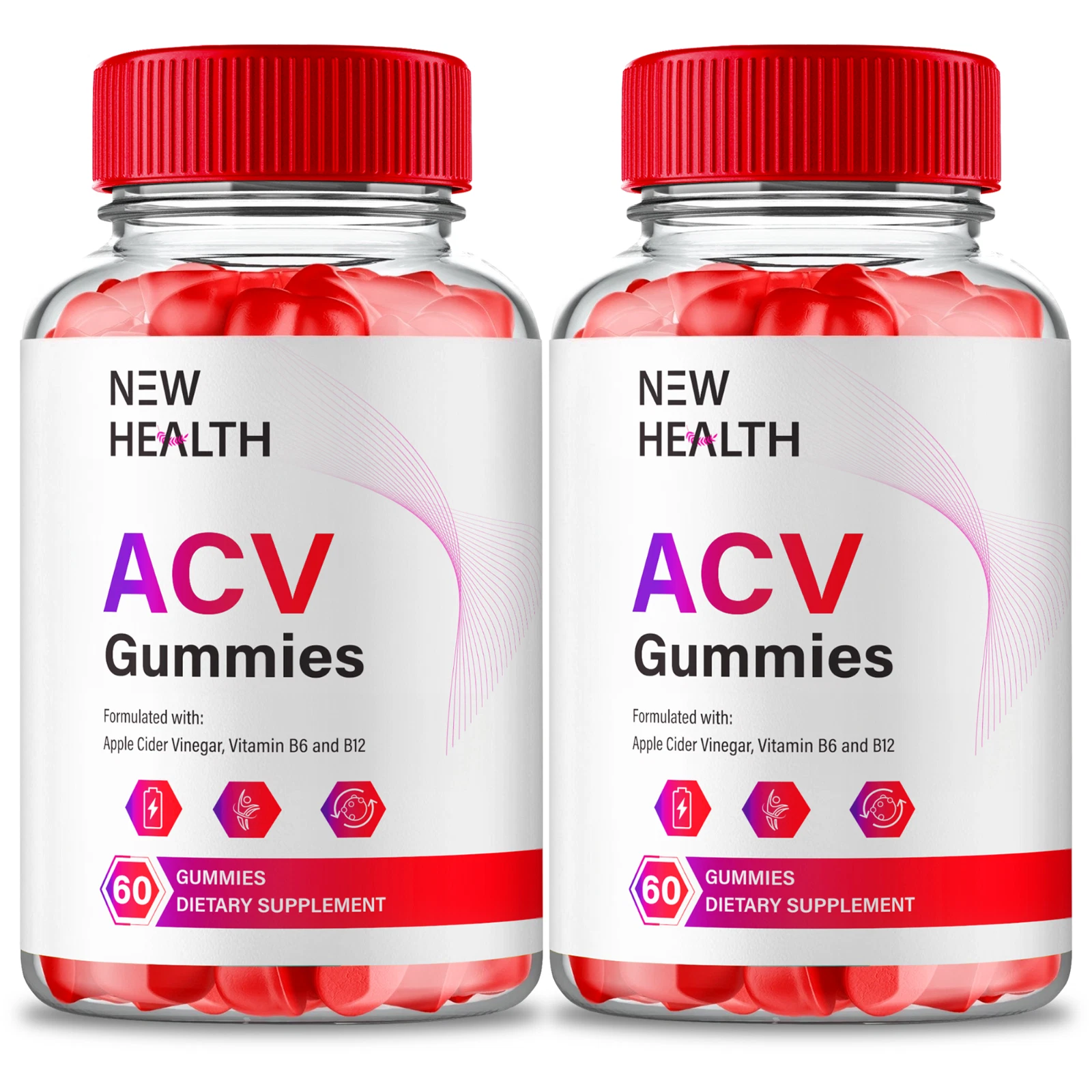 (2 Pack) New Health Keto ACV Gummies, NewHealth for Advanced Weight Loss Gummy