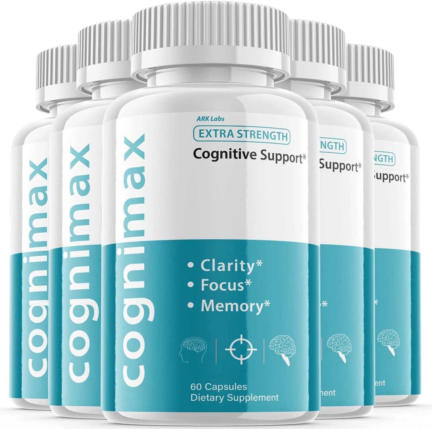 5 Pack - Cognimax Brain Booster-Nootropic Supplement For Focus, Memory & Clarity