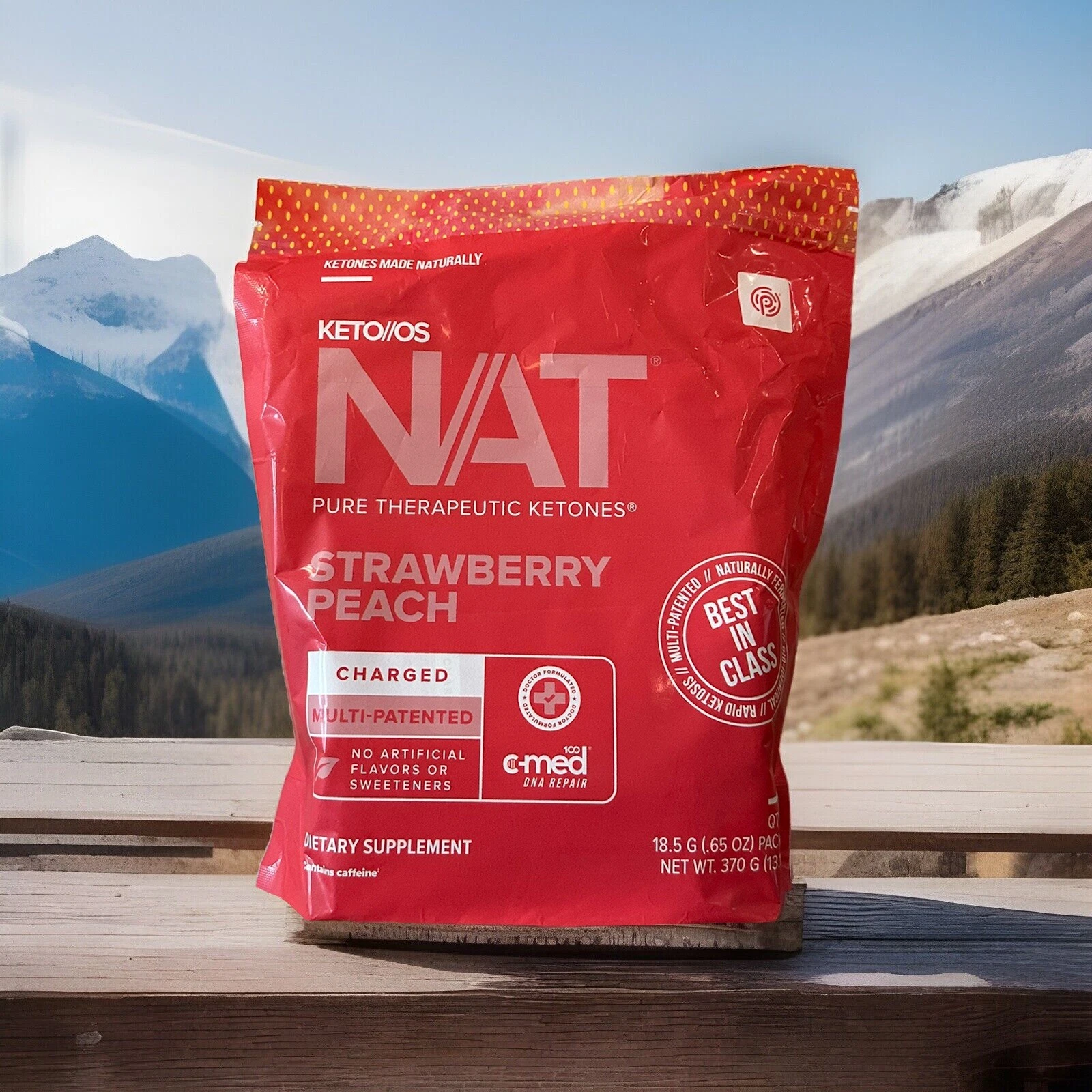 Pruvit NAT KETO OS Strawberry Peach. 20 Packets In Bag.