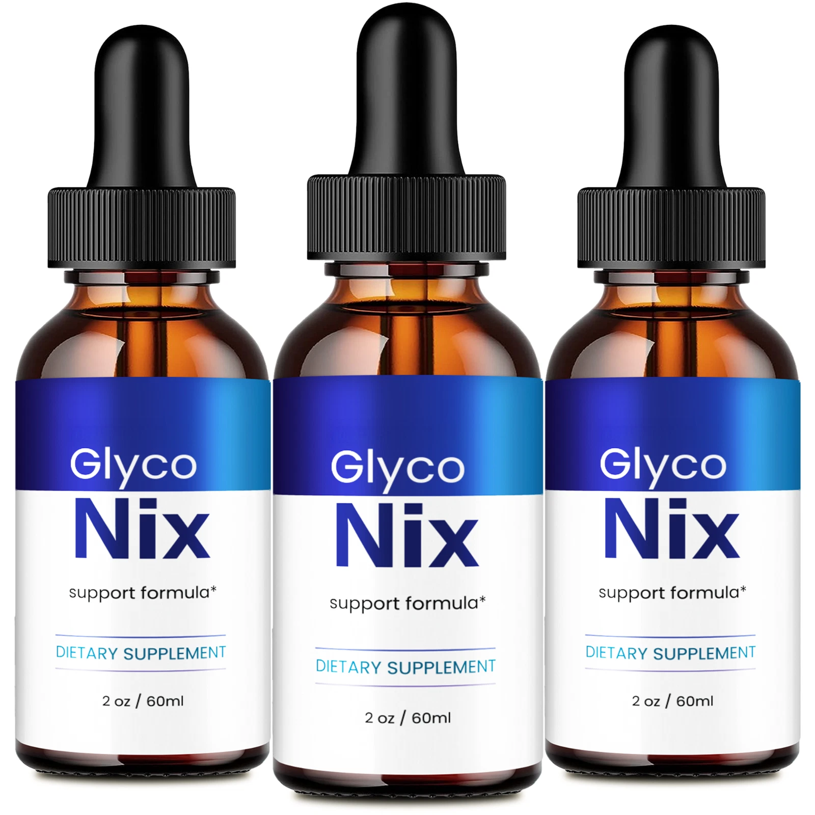 (3 Pack) Glyco Nix Advanced Blood Drops, Healthy Circulation & Stable Levels