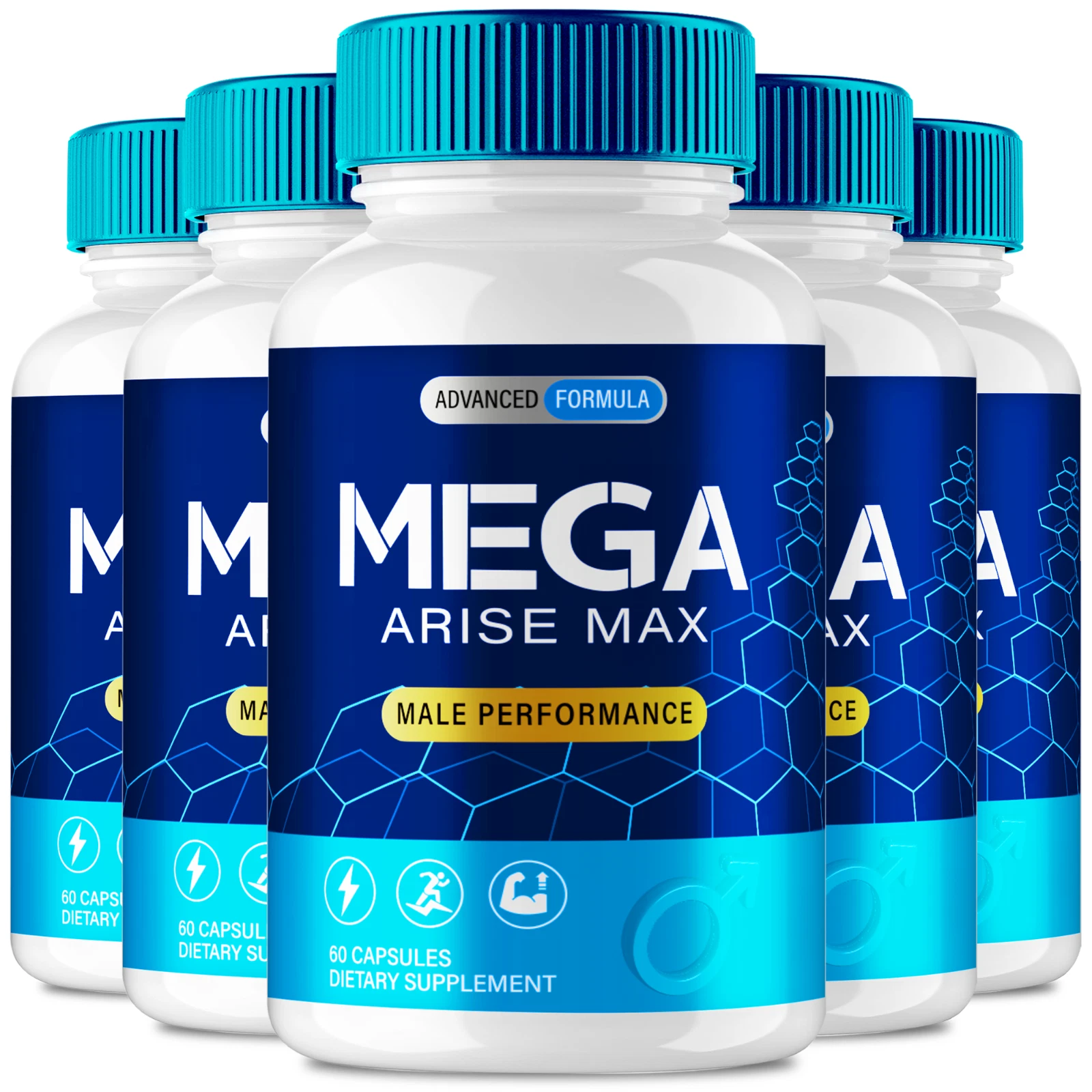 (5 Pack) Mega Arise Max Men Capsules, MegaAriseMax Advanced Male Health Support