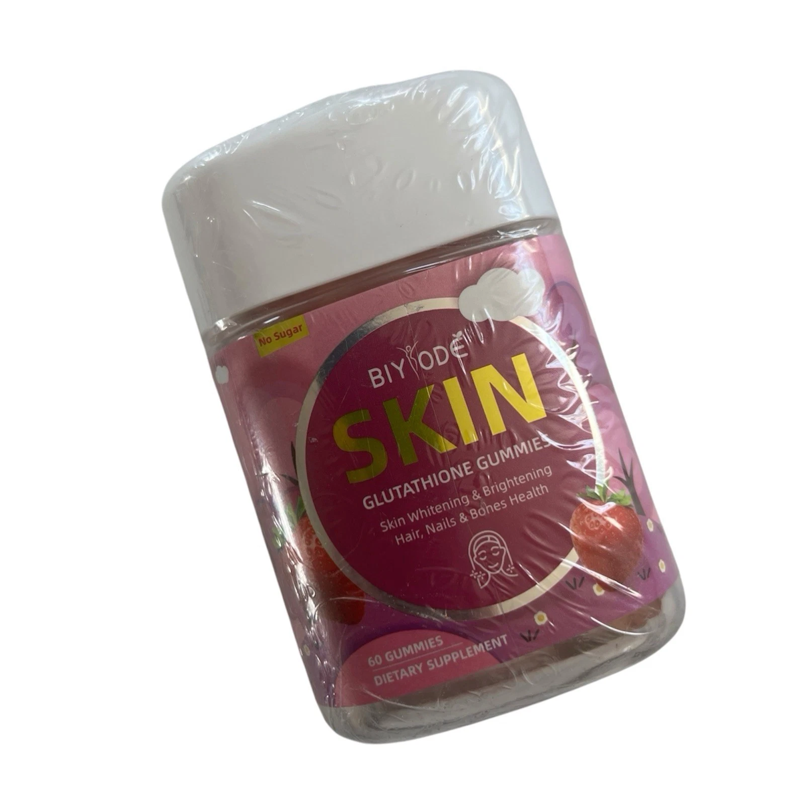 Biyode Glutathione Gummies Hair Nails Bone 60 Gummies Exp 08/2026