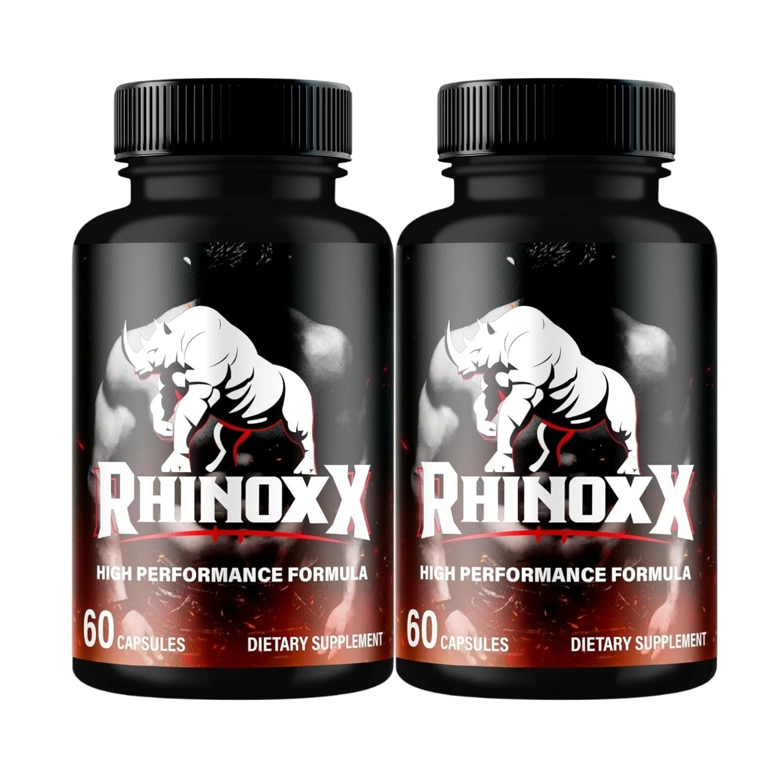 2-Pack Rhinox X Pills for Men, Supports Performance & Energy - 120 Capsules