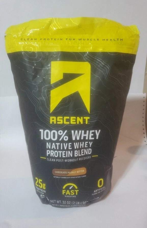Ascent Native Fuel Whey Protein Powder - Chocolate - 32oz