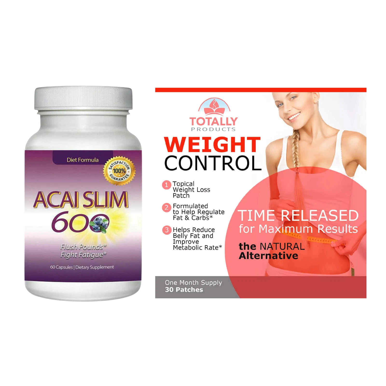 Acai Berry Fat Burner Supplements Topical Metabolism Booster Weight Loss Patches