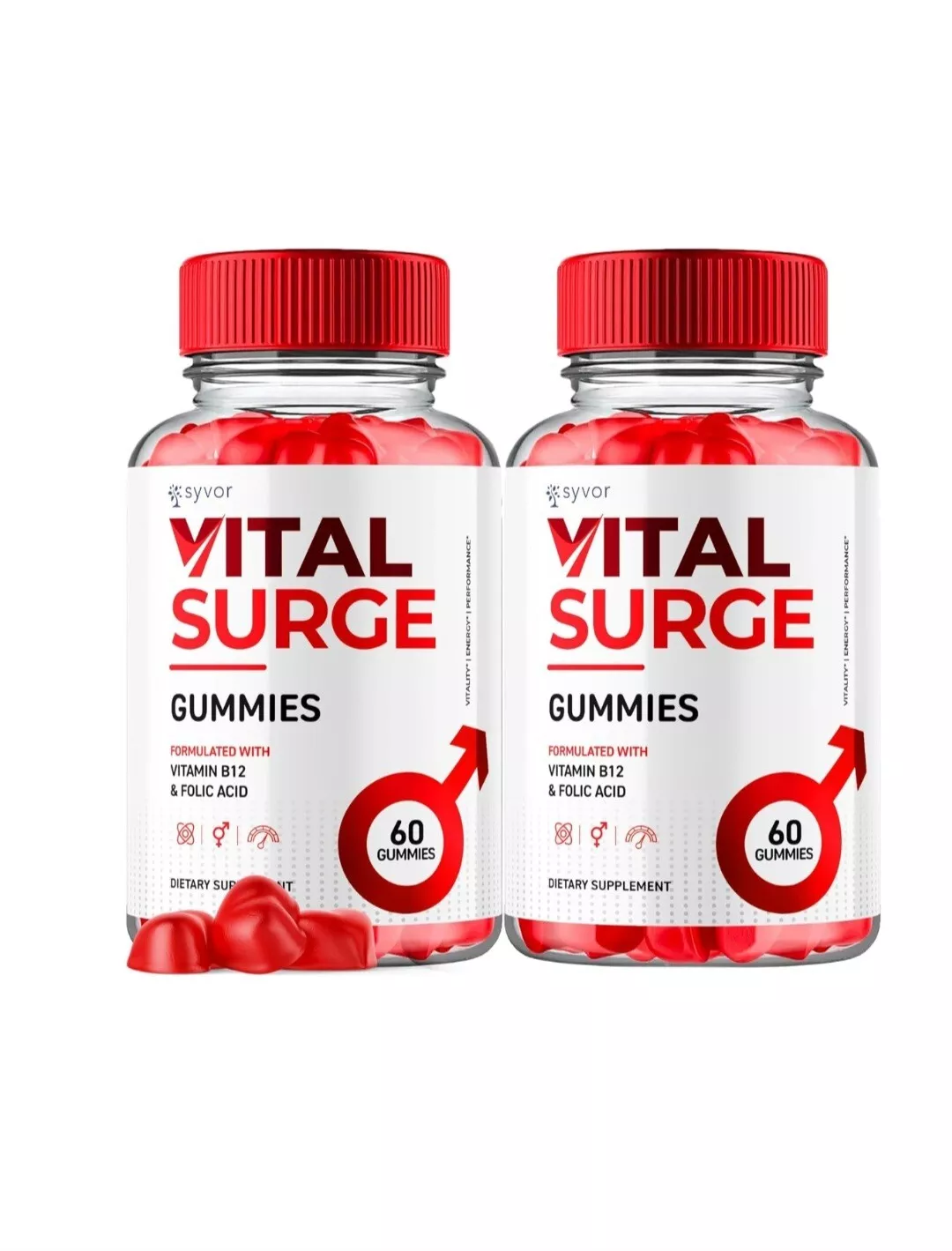 (2 Pack) Vital Surge Gummies, Vital Surge Daily High Drive Support (120 Gummies)