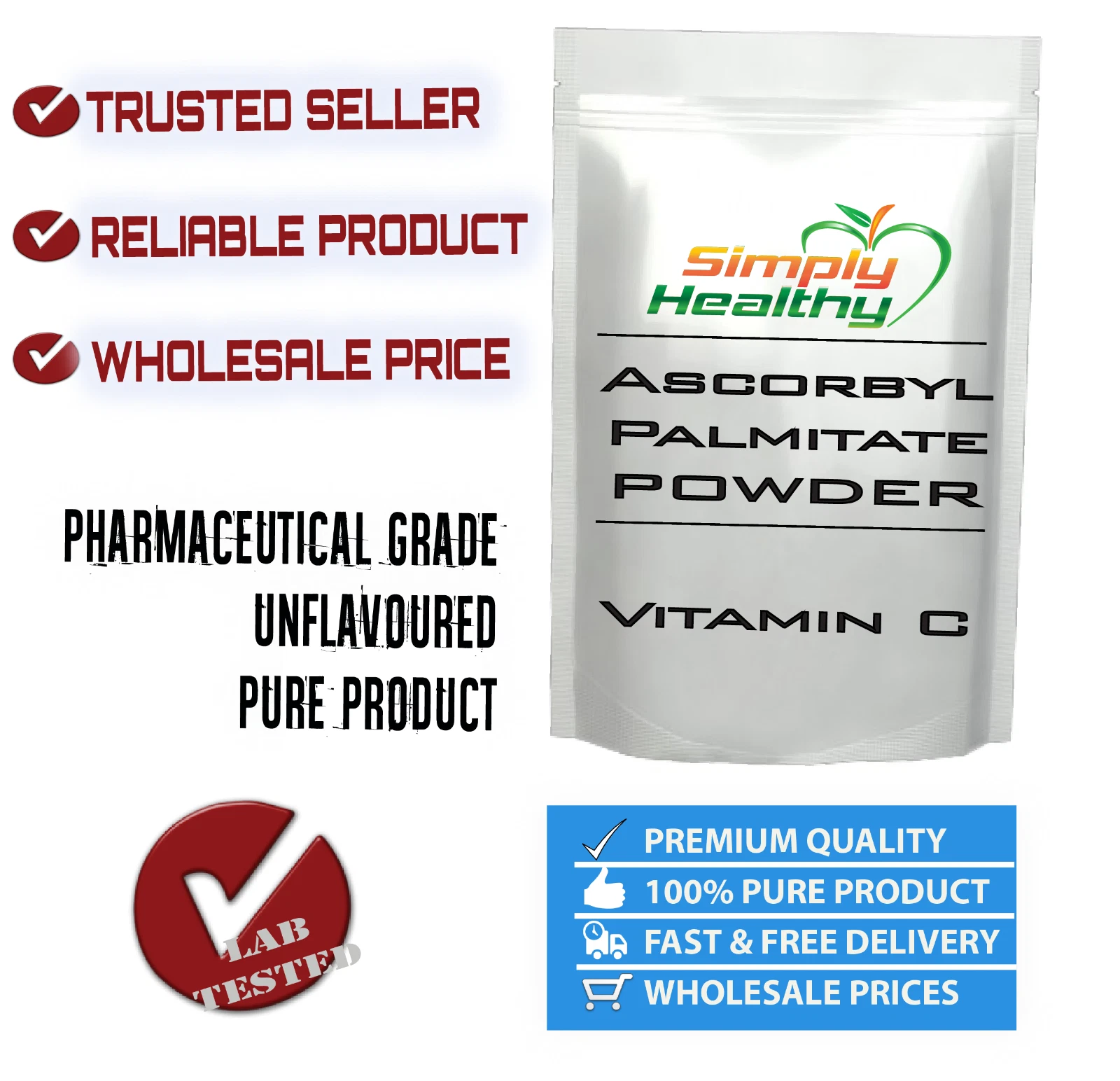 Simply Healthy Ascorbyl Palmitate Powder 15g, Vitamin C Ester Oil Soluble