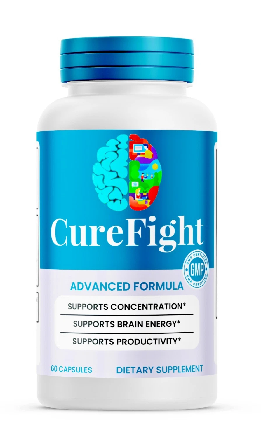 Cure Fight for Memory 3D Capsules, CureFight Brain Health Support Pills (1Pack)