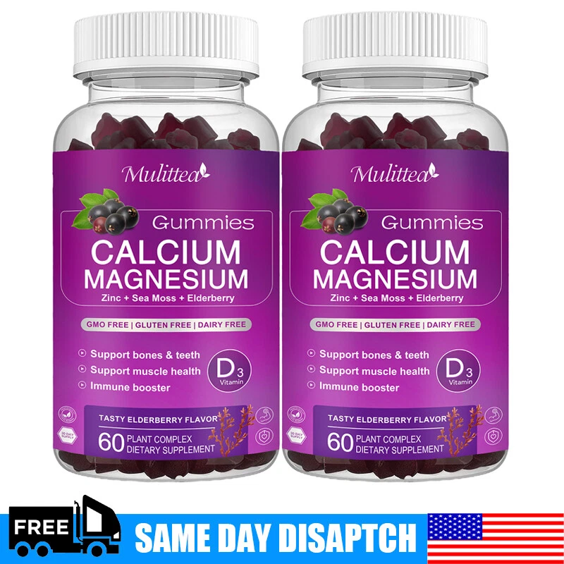 2-Bottle Glucosamine Chondroitin MSM Gummies Triple Strength Bone Joint Support