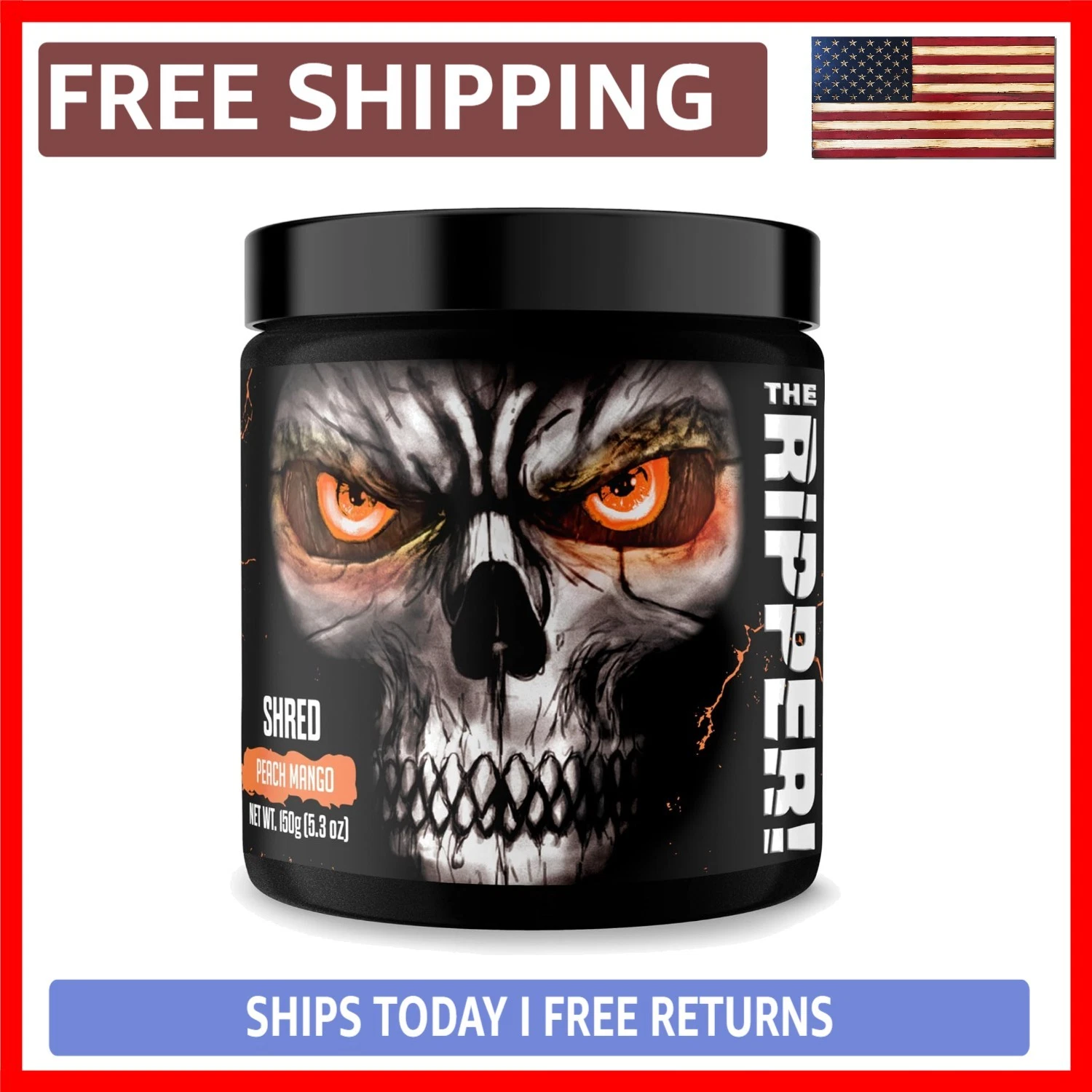 Shredding Thermogenic Fat Burner - The Ripper! Peach Mango Flavor, 30 Servings