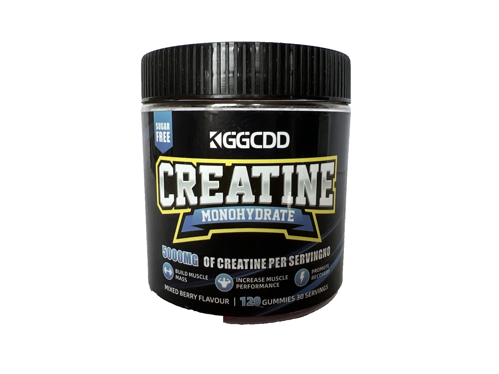 KGGCDD Creatine Monohydrate Gummies, 120 Gummies, 30 Serv, MIXED BERRY EXP: 9/26