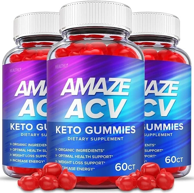 Amaze ACV Keto Gummies Max Weight Loss Support Supplement (180 Gummies) 3-Pack