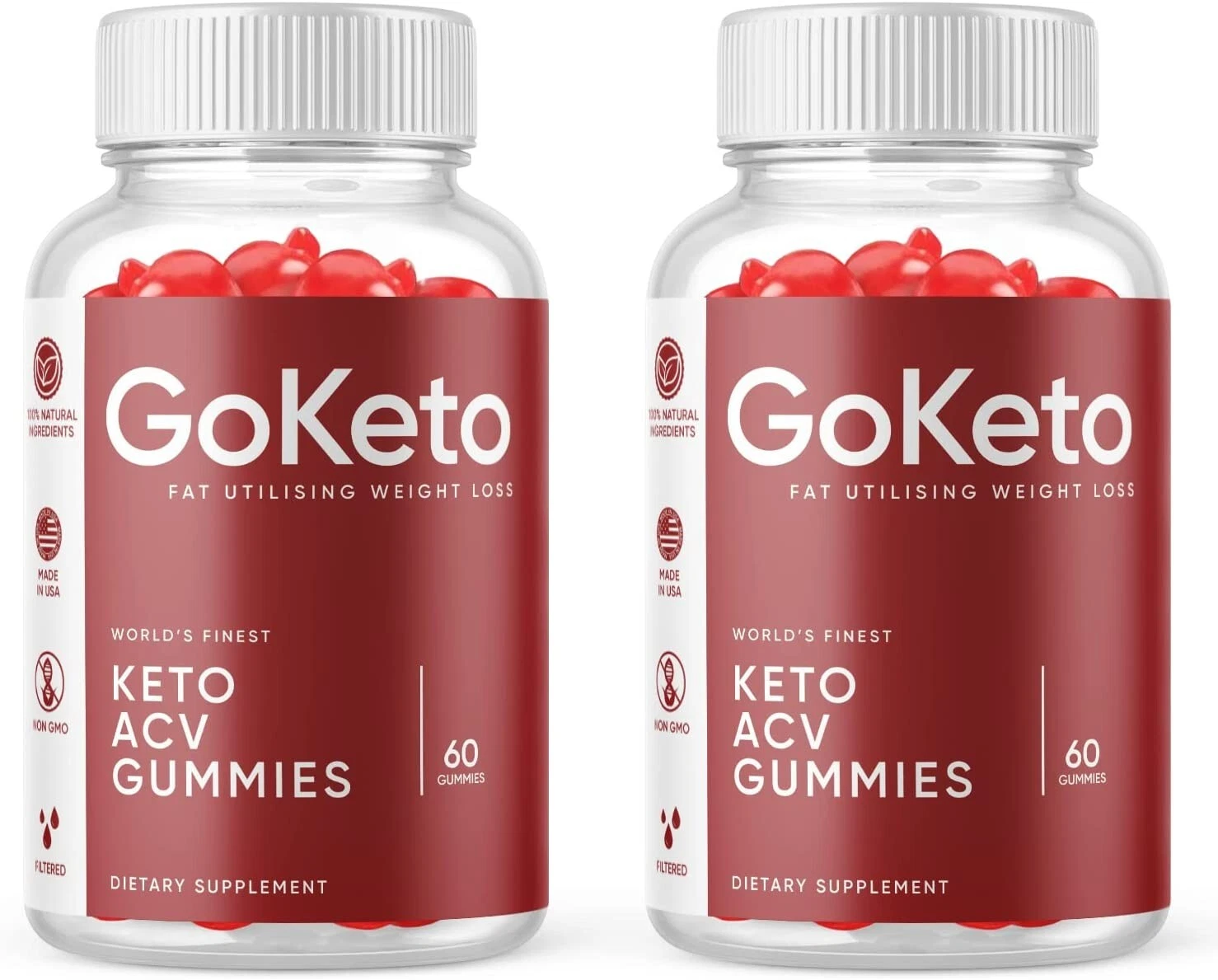 2-Go Keto ACV Gummies, Weight Loss, Fat Burner, Appetite Suppressant Supplement