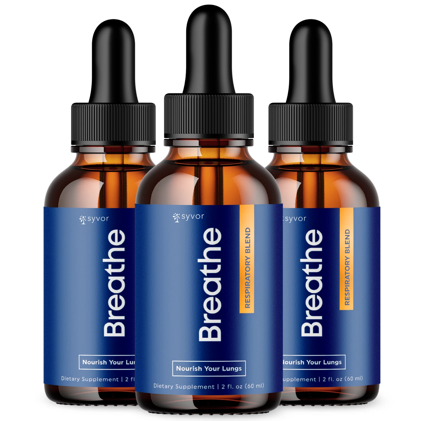 Breathe Respiratory Blend Drops Advanced Formula Lung Maximum Support (3 Pack)