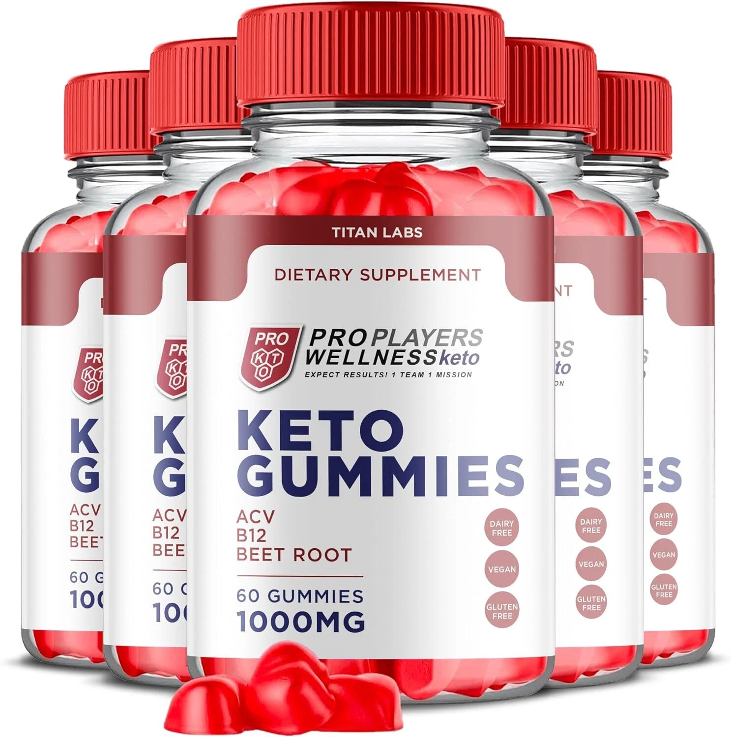 Pro Players Wellness Keto Gummies - ACV Gummys For Weight Loss OFFICIAL - 5 Pack