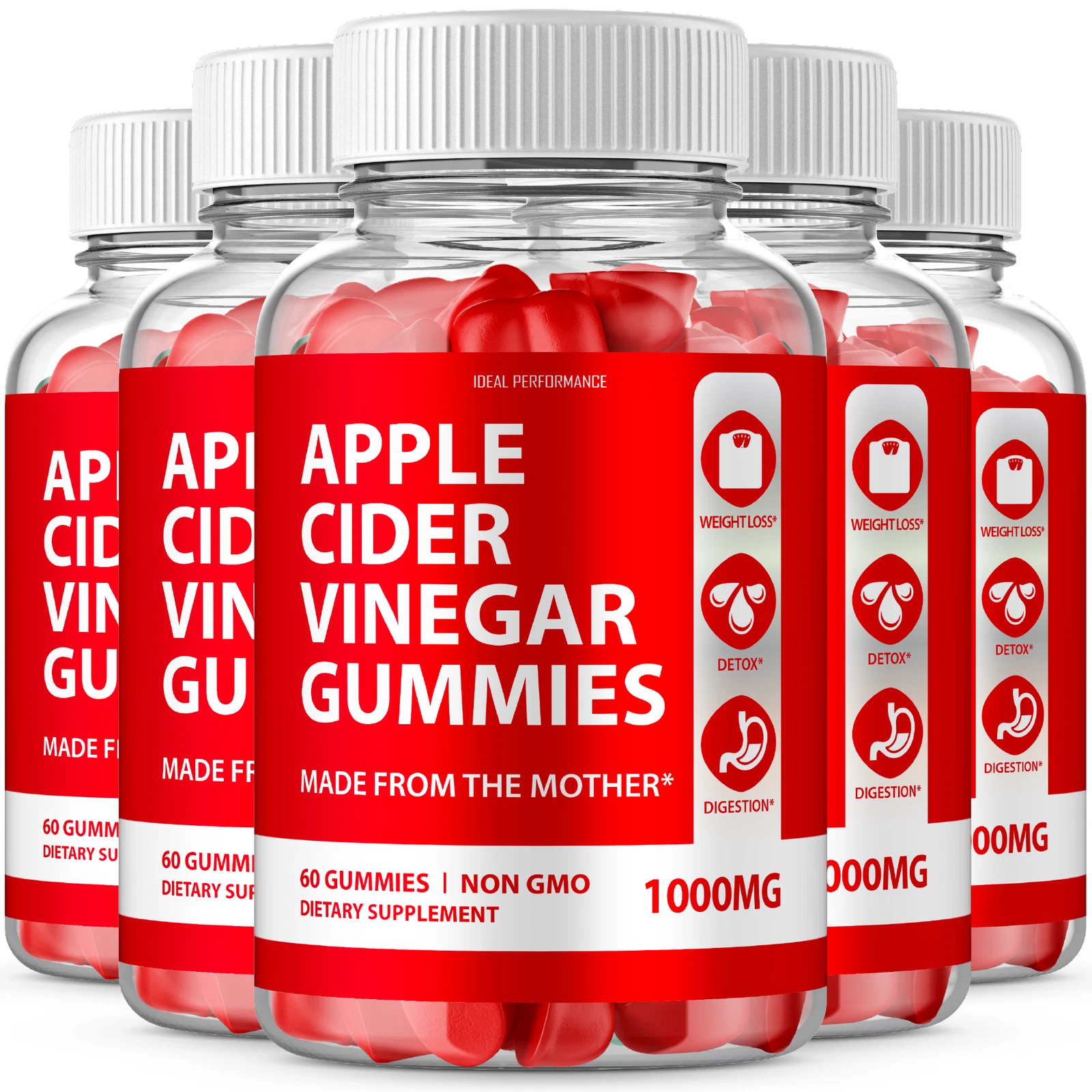 Apple Cider Vinegar Gummies ACV Weight Loss, Digestion (300 Gummies)