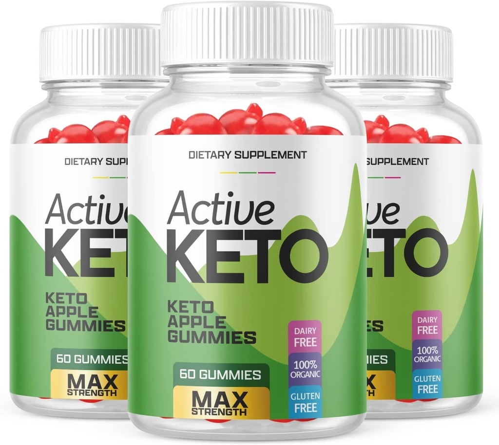 3 Pack - Active Keto ACV Gummies - Vegan, Weight Loss Supplement - 180 Gummies
