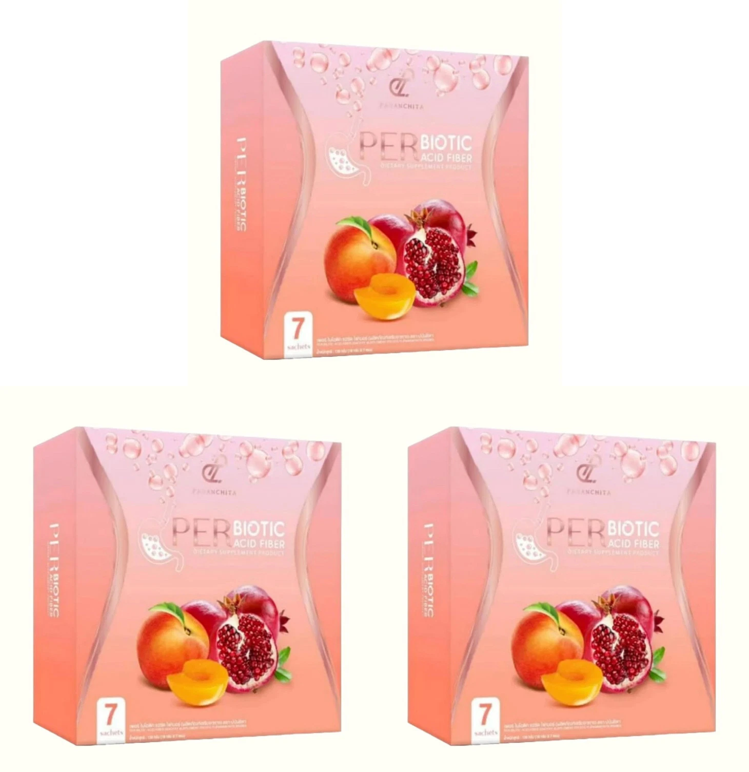 3 x Per Peach Detox Biotic Fiber Weight Management L-Carnitine Diet