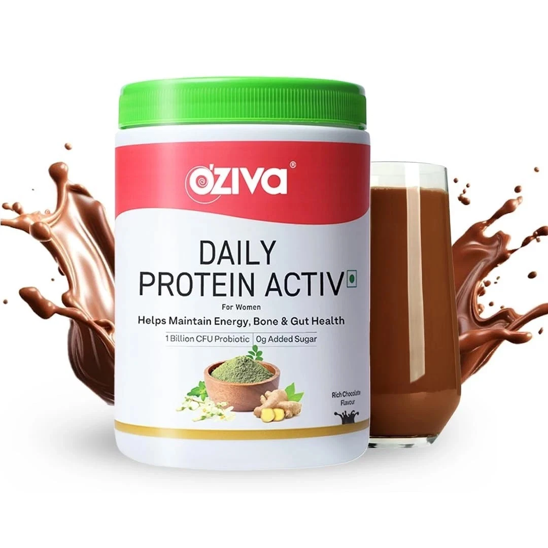 OZiva Daily Protein Activ Protein Powder Increased Energy Levels Health 300gm